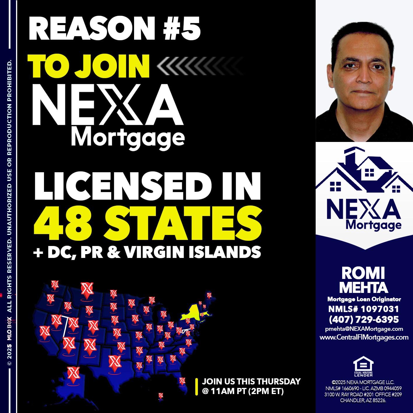 REASON 5 - Romi Mehta -Mortgage Loan Originator