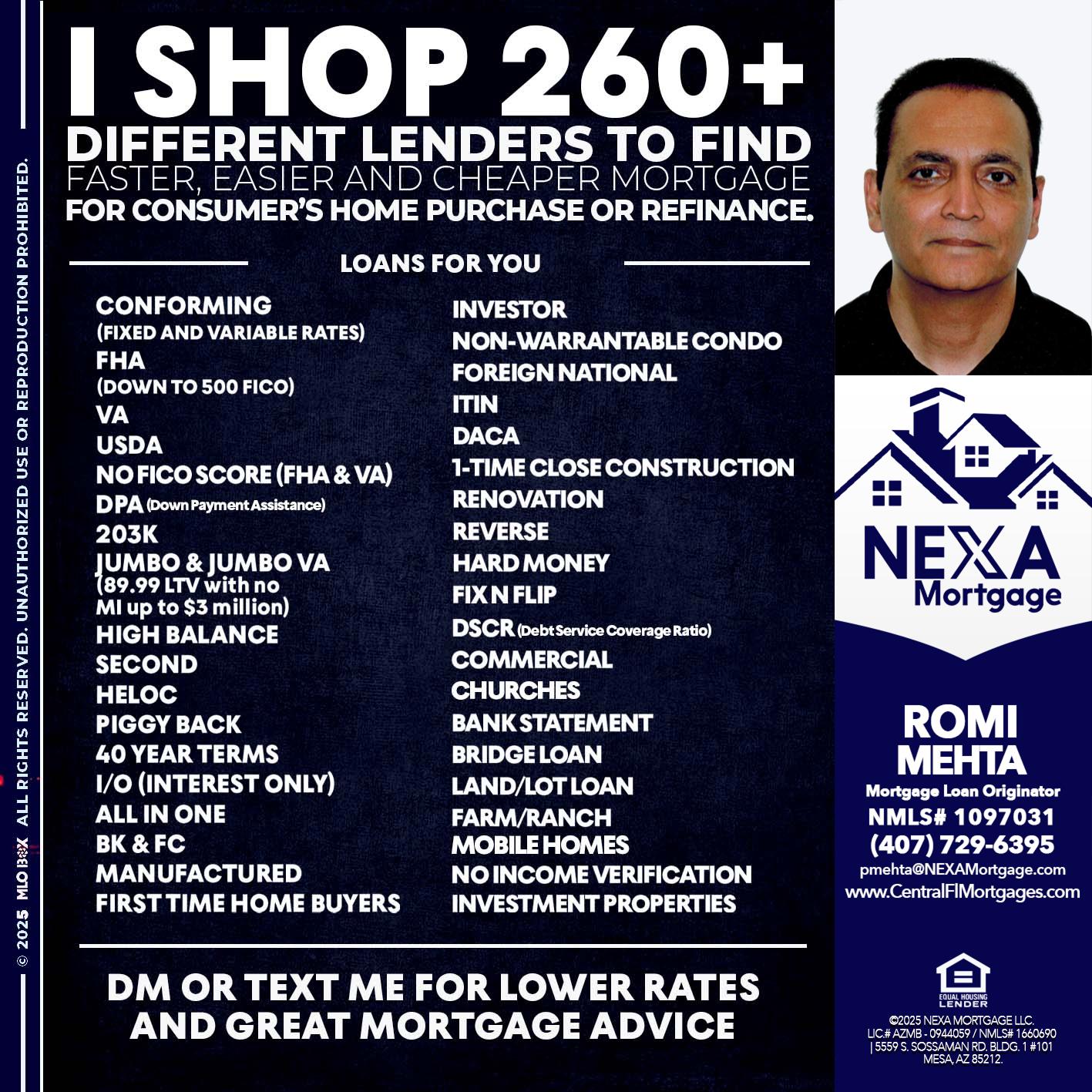 I SHOP +260 - Romi Mehta -Mortgage Loan Originator