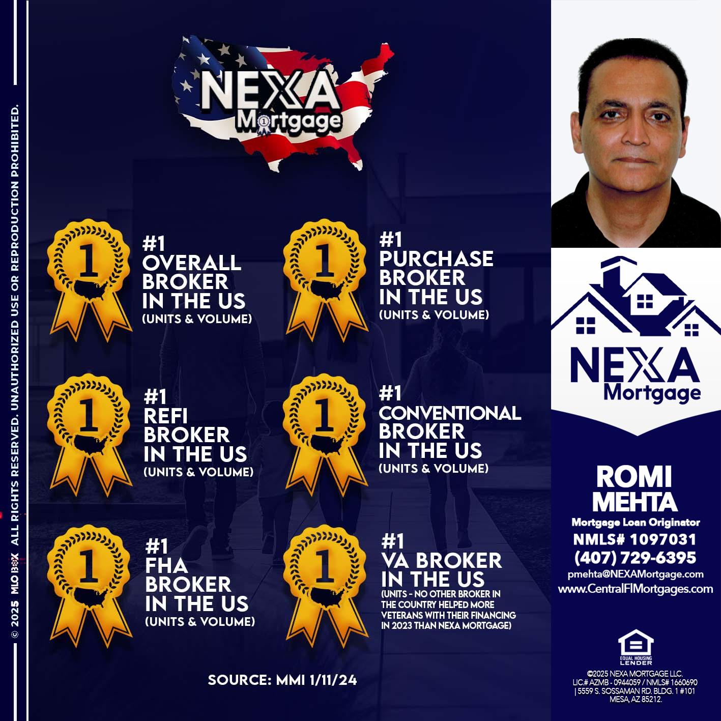 #1 - Romi Mehta -Mortgage Loan Originator