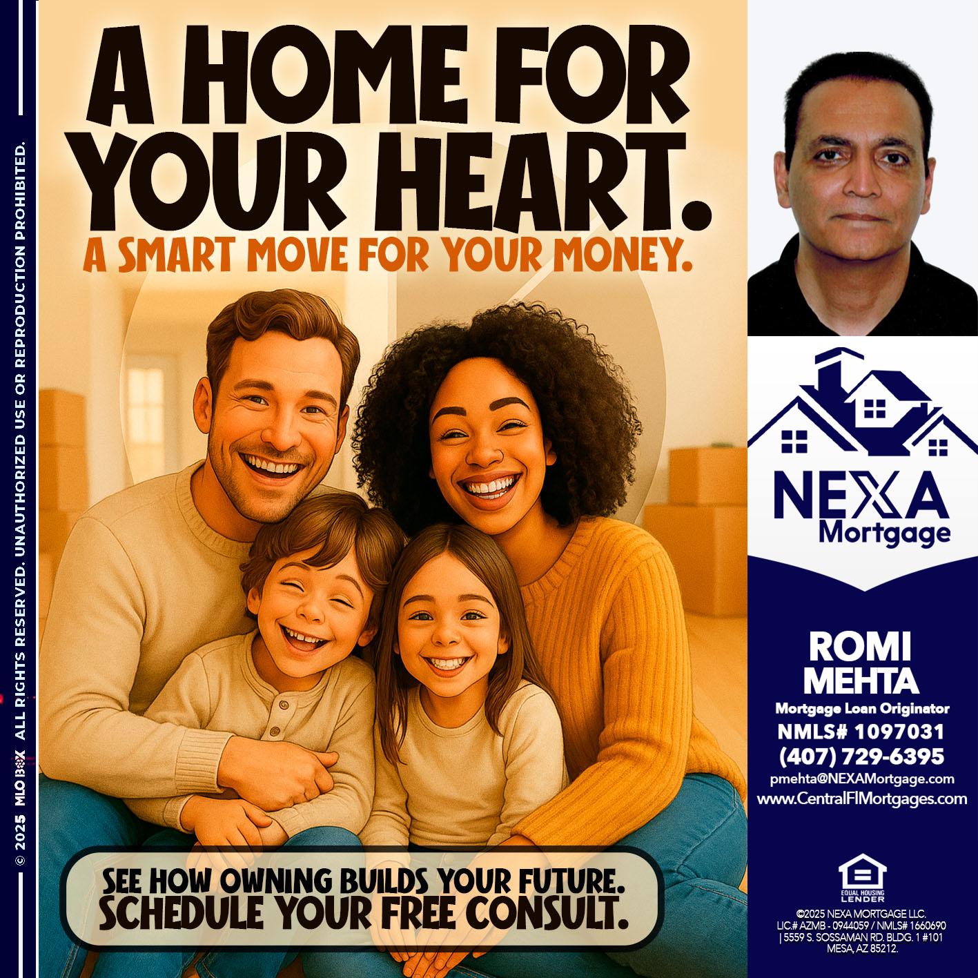 A HOME FOR - Romi Mehta -Mortgage Loan Originator