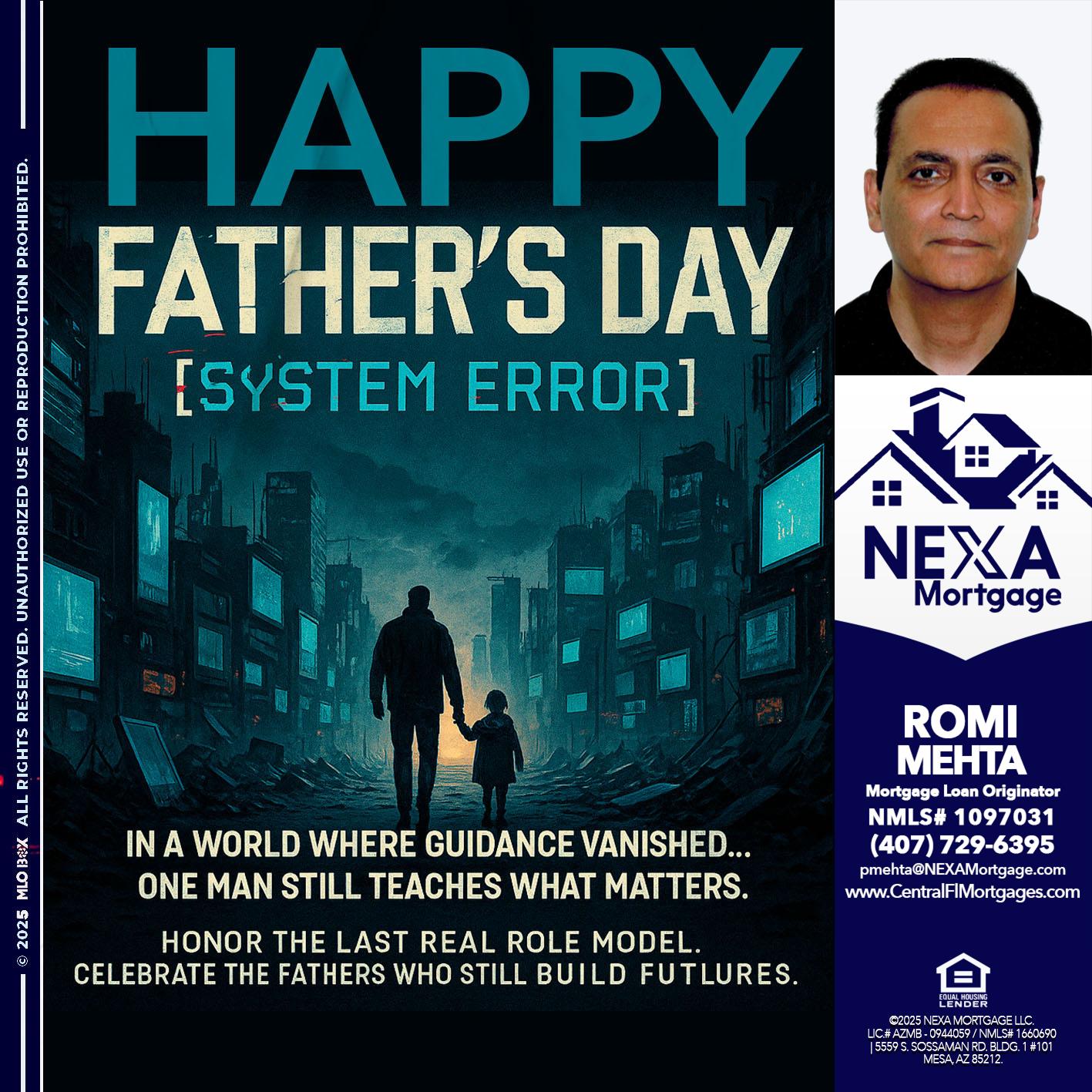 HAPPY FATHERS DAY - Romi Mehta -Mortgage Loan Originator
