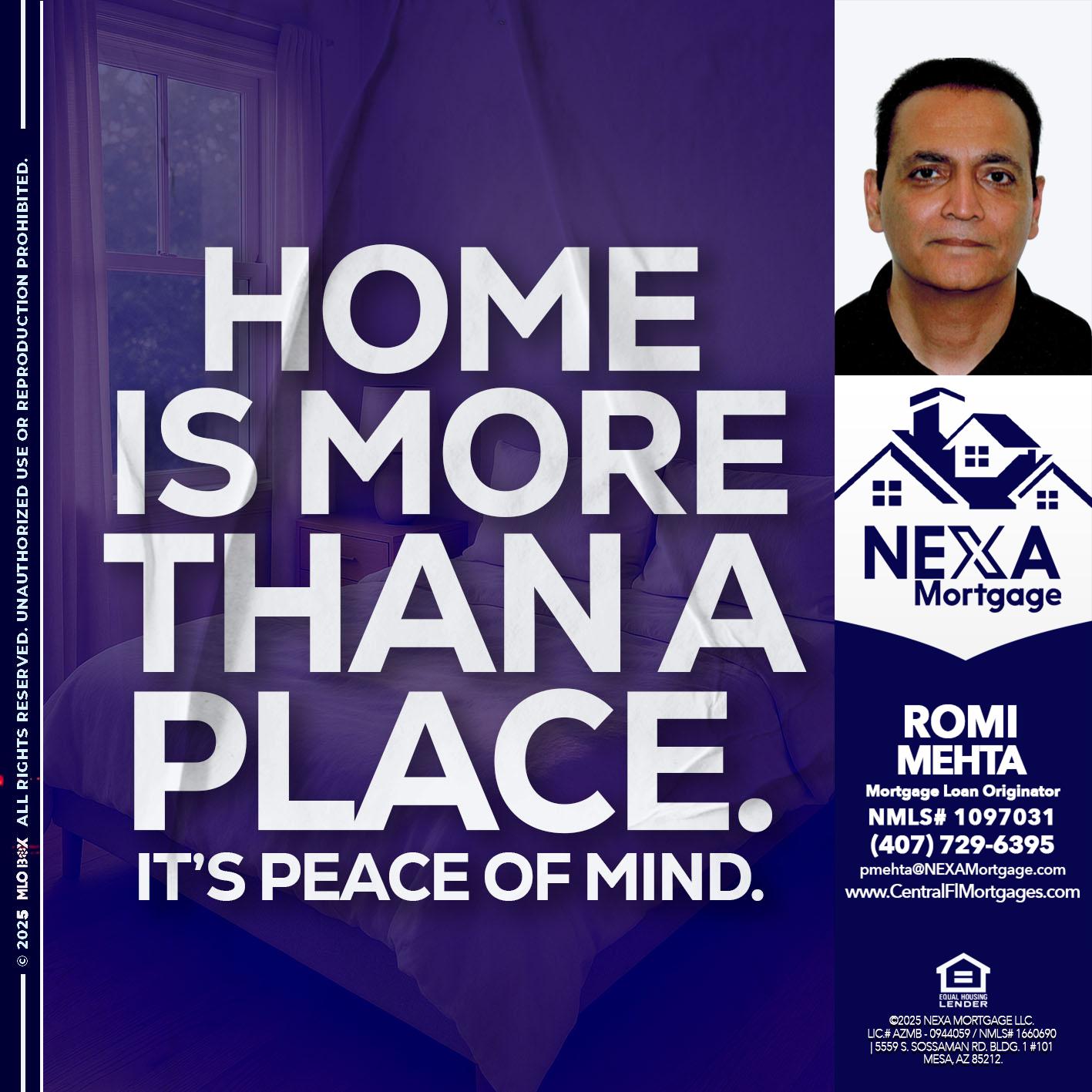 HOME IS MORE - Romi Mehta -Mortgage Loan Originator