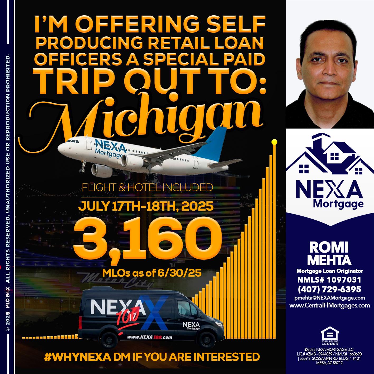 MICHIGAN TRIP - Romi Mehta -Mortgage Loan Originator