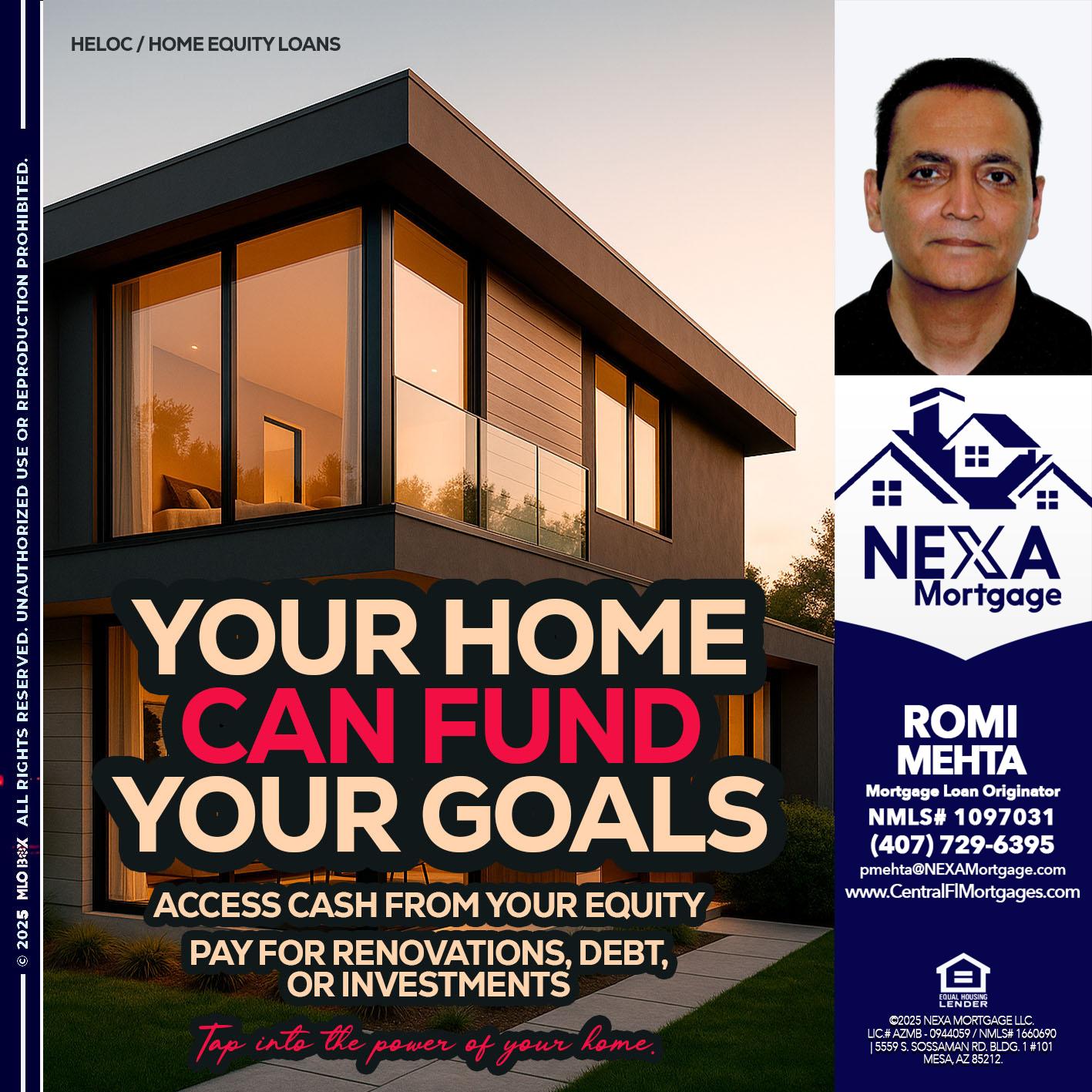 HELOC - Romi Mehta -Mortgage Loan Originator