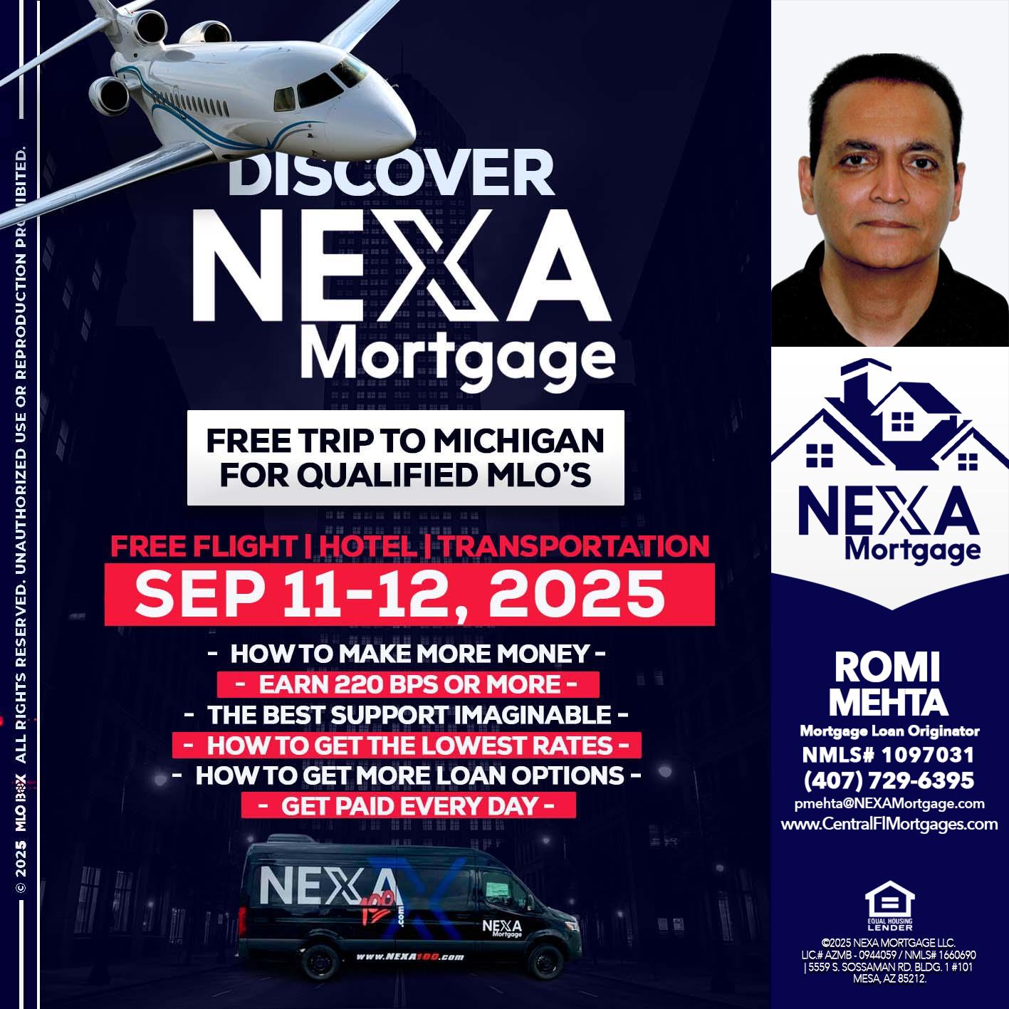 DISCOVER NEXA MORTGAGE - Romi Mehta -Mortgage Loan Originator