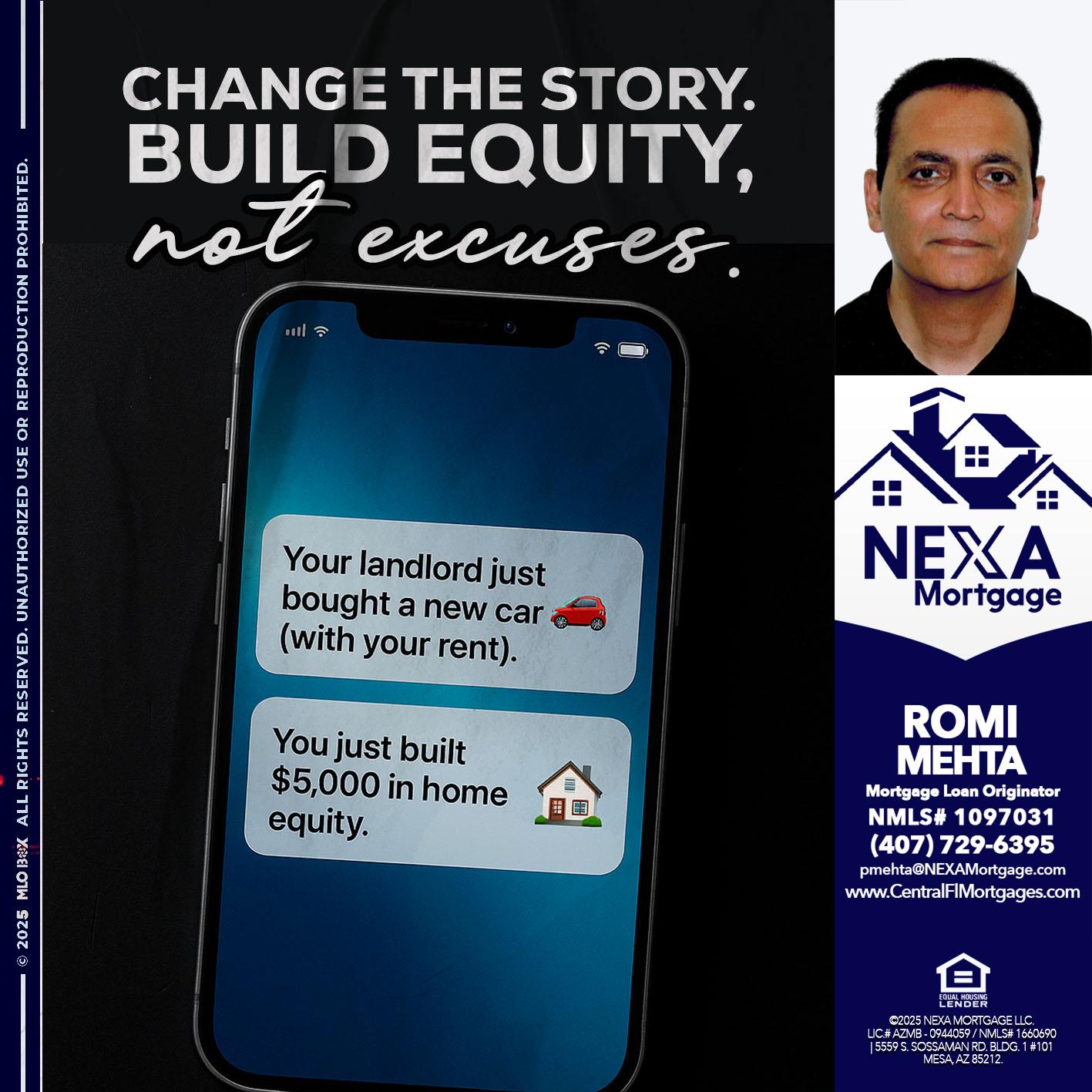 CHANGE THE HISTORY - Romi Mehta -Mortgage Loan Originator