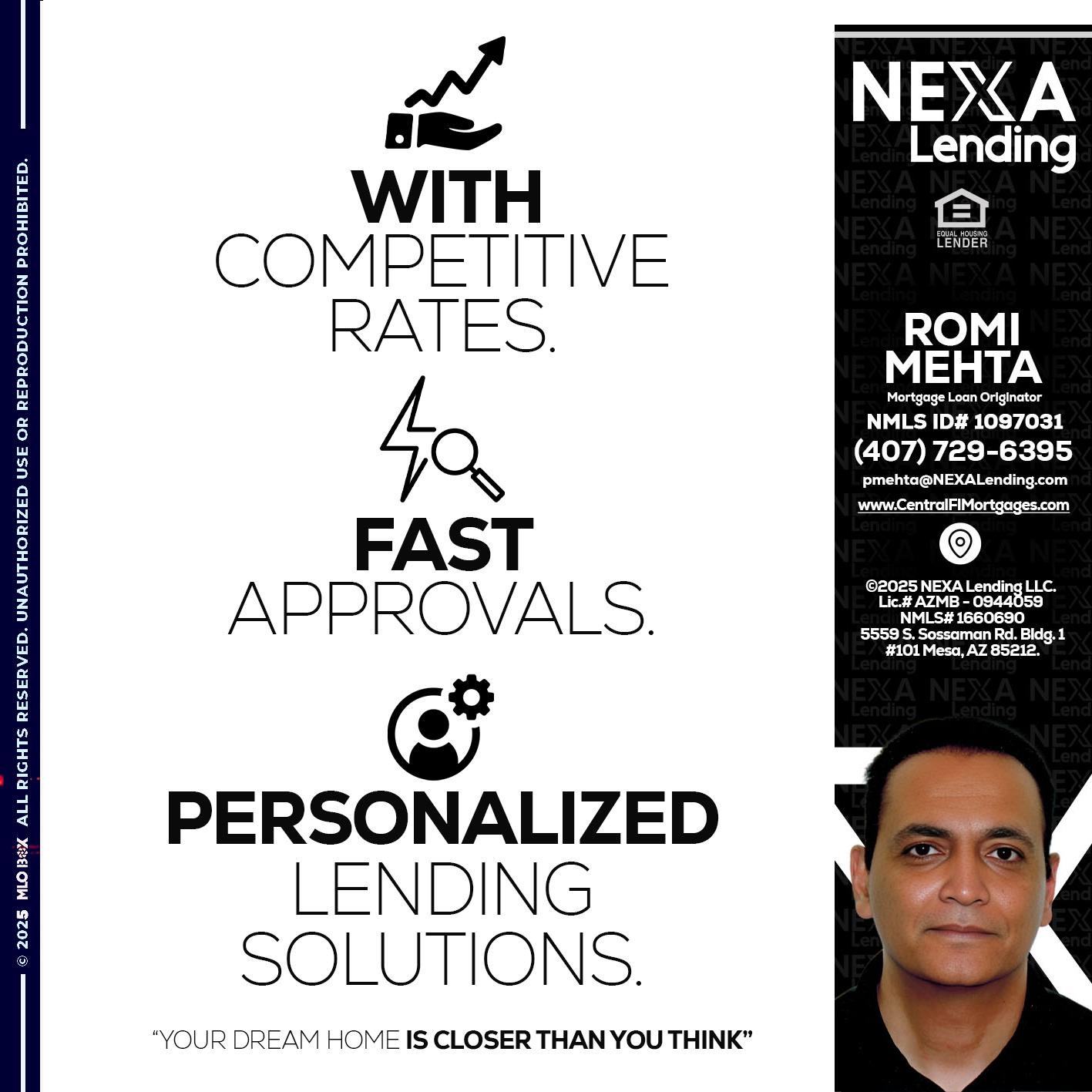 WITH COMPETITIVES RATES - Romi Mehta -Mortgage Loan Originator