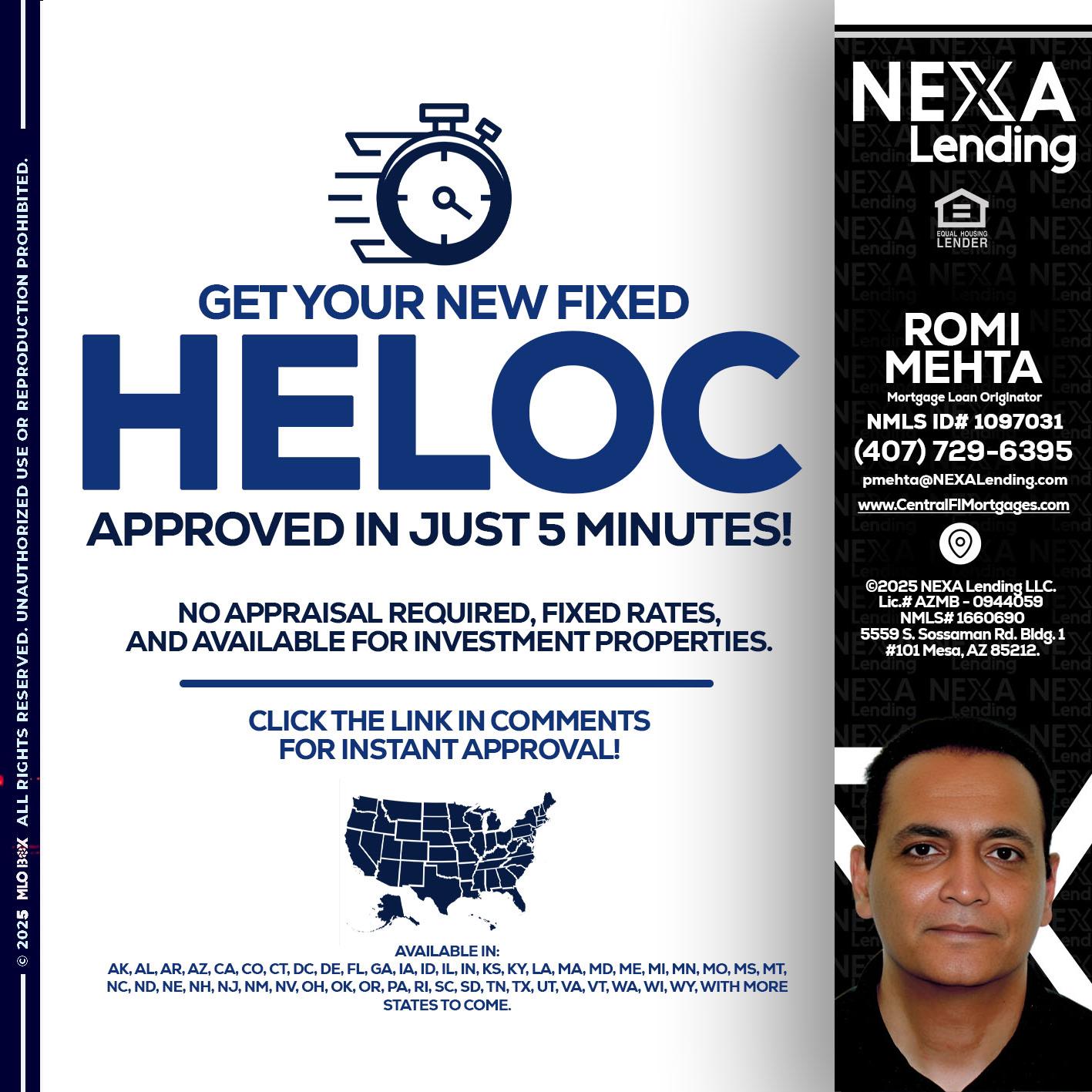 HELOC - Romi Mehta -Mortgage Loan Originator