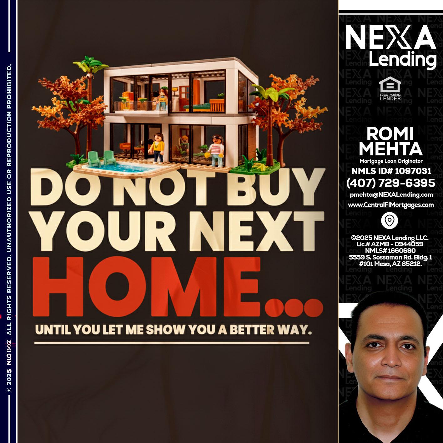 DO NOT BUY - Romi Mehta -Mortgage Loan Originator