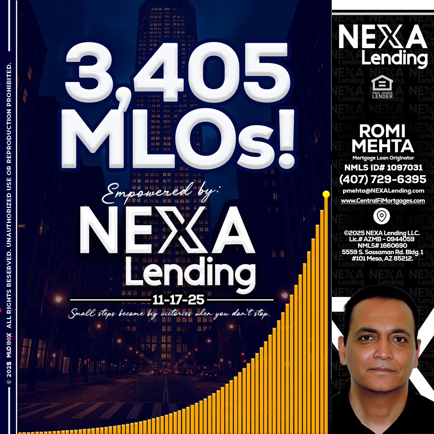 3405 MLOs - Romi Mehta -Mortgage Loan Originator