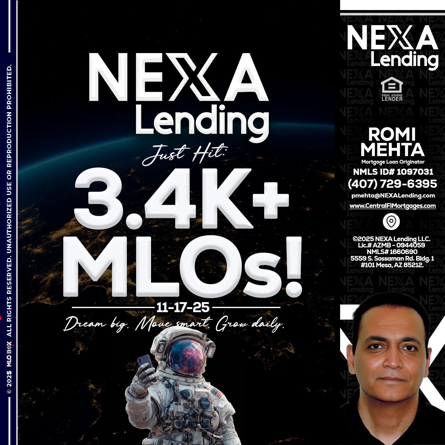3.4K MLOs - Romi Mehta -Mortgage Loan Originator