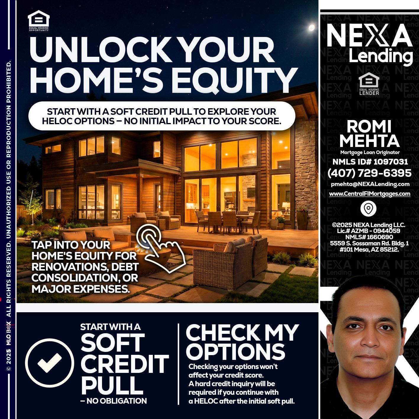 UNLOCK YOUR HOMES - Romi Mehta -Mortgage Loan Originator
