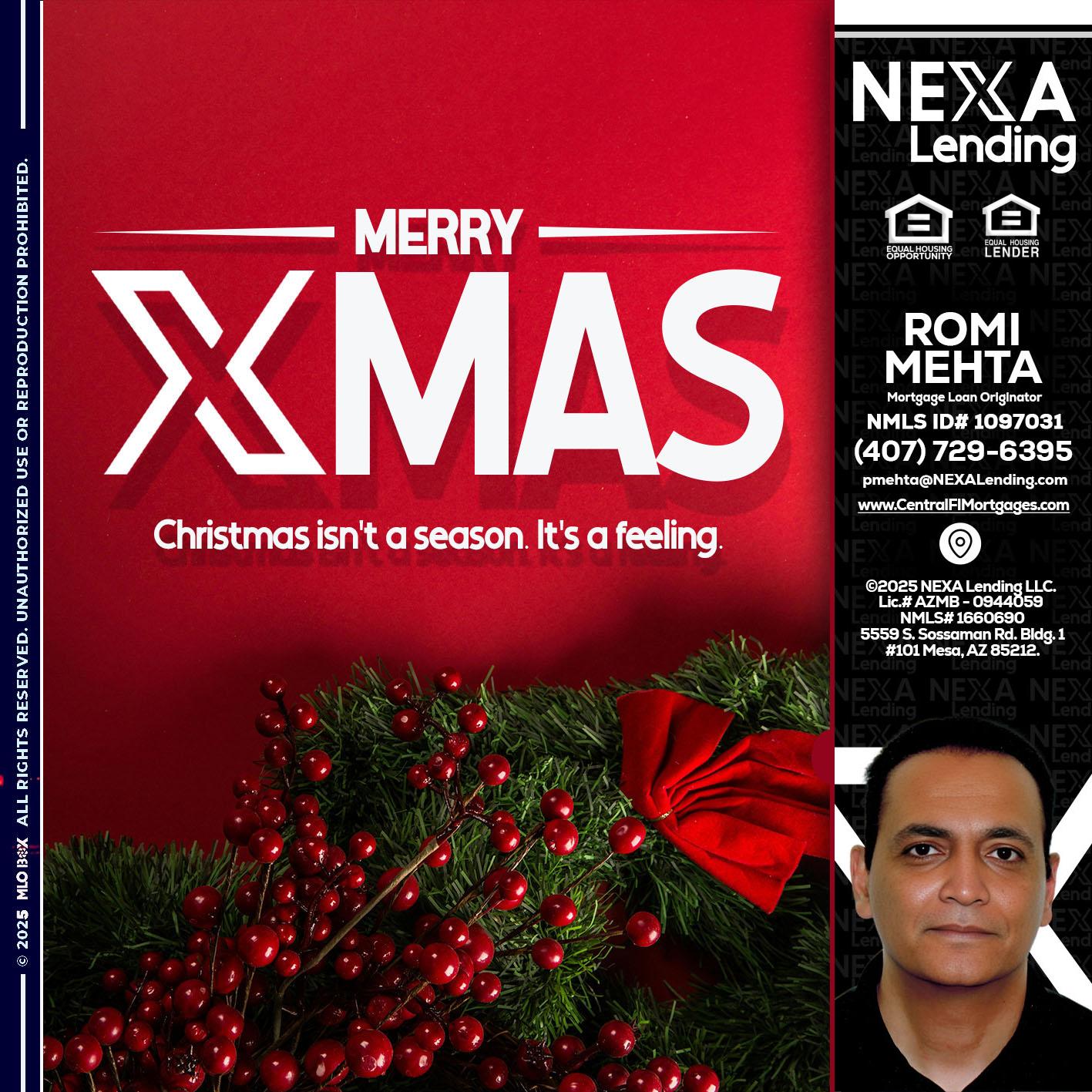 merry xmas - Romi Mehta -Mortgage Loan Originator