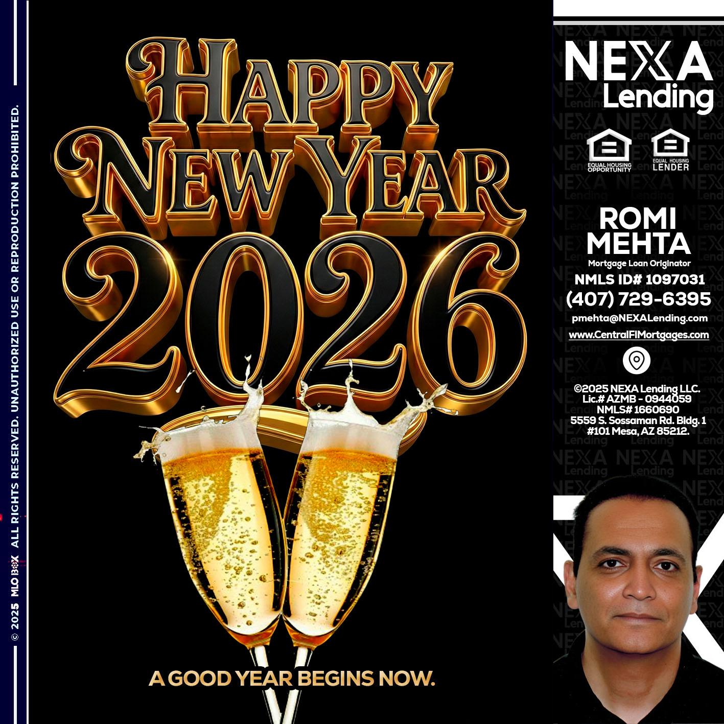 happy new year 2026 - Romi Mehta -Mortgage Loan Originator