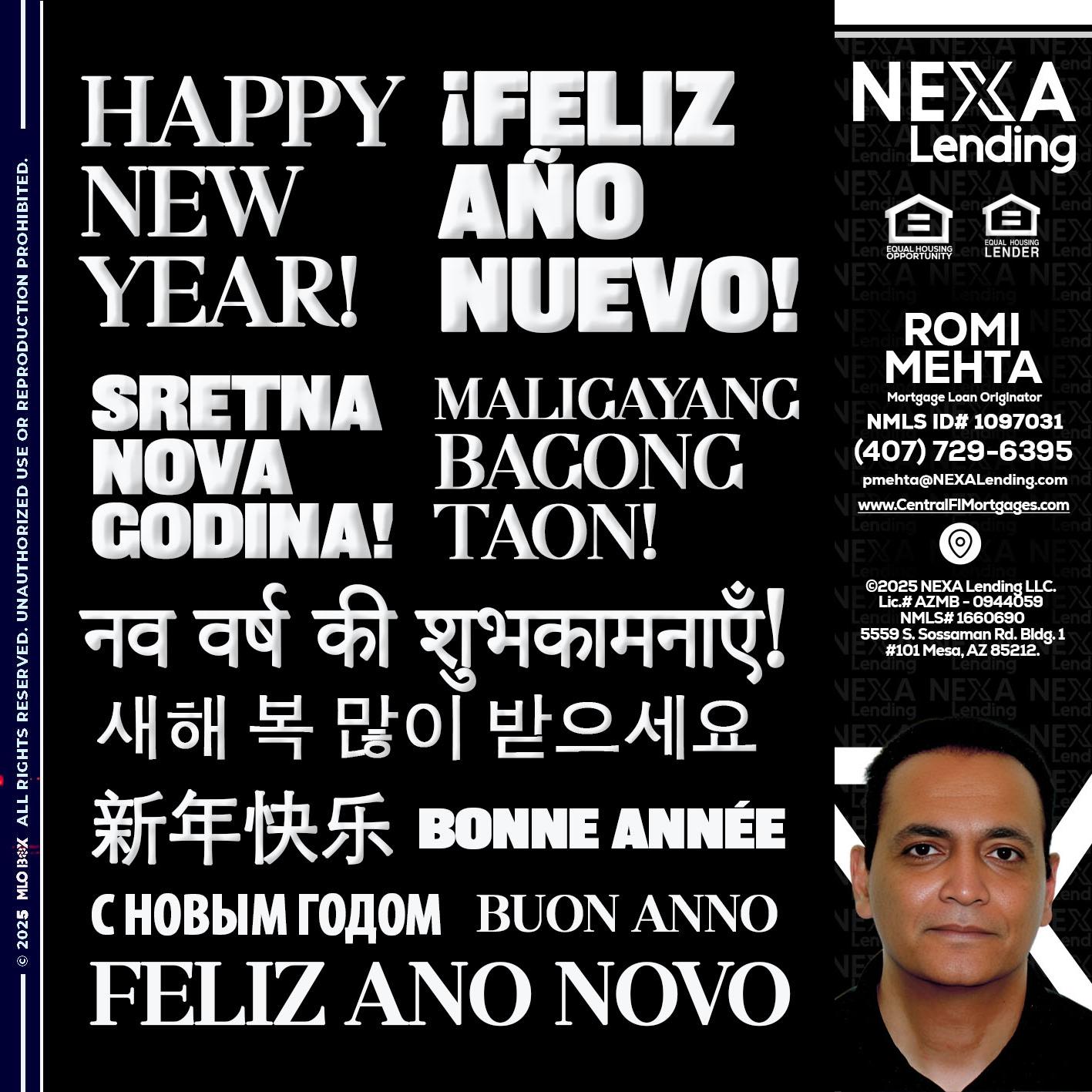 HAPPY NEW YEAR - Romi Mehta -Mortgage Loan Originator