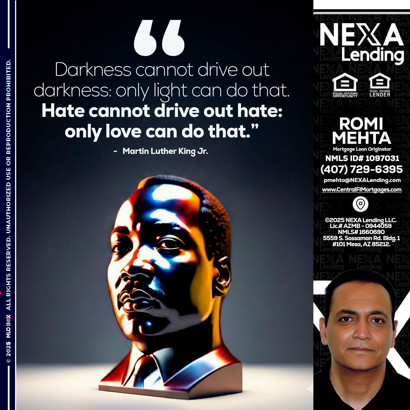 MLK 2026 - Romi Mehta -Mortgage Loan Originator