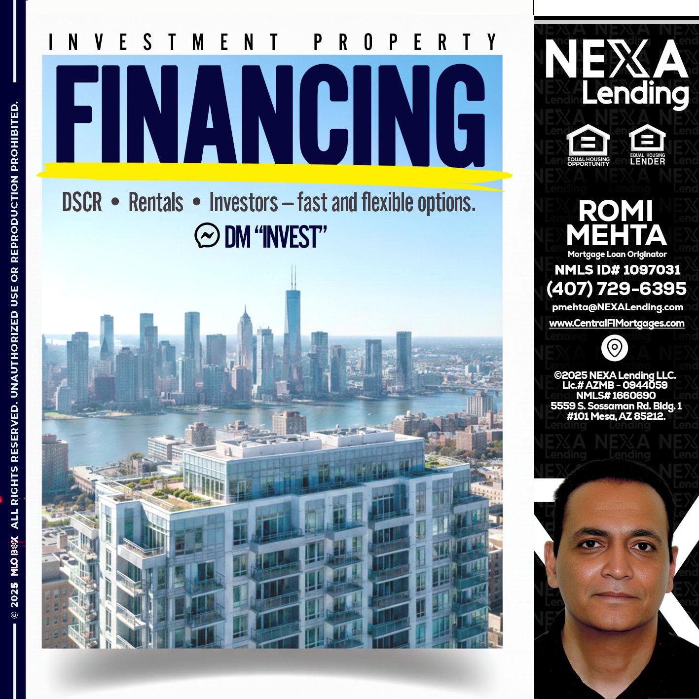 FINANCING - Romi Mehta -Mortgage Loan Originator