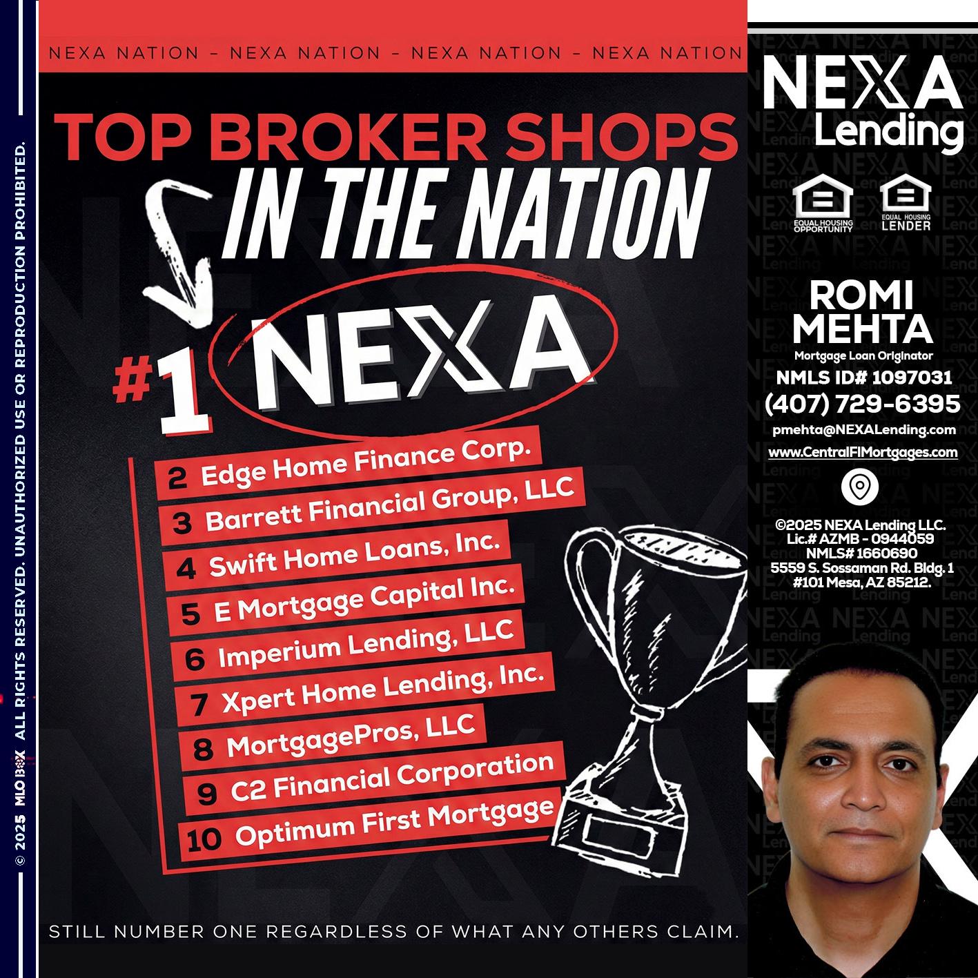 top broker - Romi Mehta -Mortgage Loan Originator