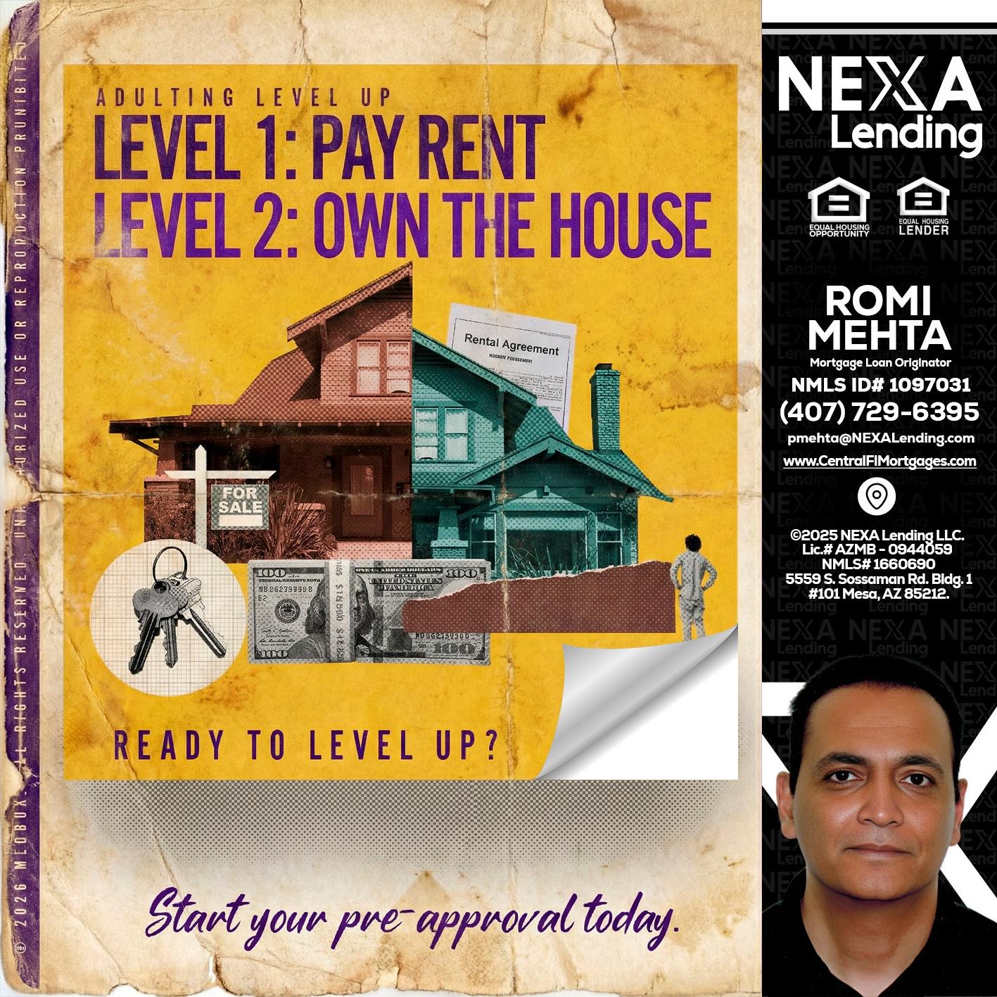 LEVEL 1 - Romi Mehta -Mortgage Loan Originator