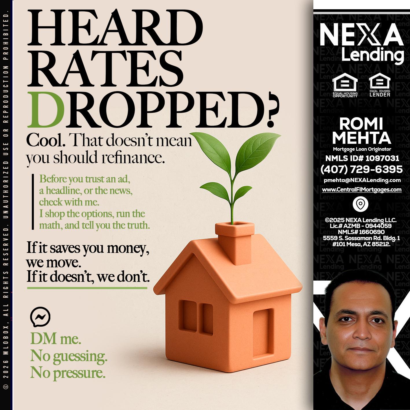 HEARD RATES - Romi Mehta -Mortgage Loan Originator