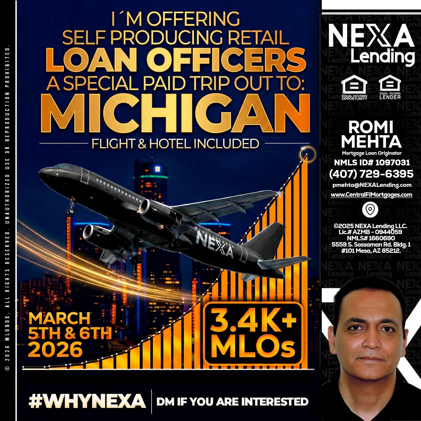 MICHIGAN - Romi Mehta -Mortgage Loan Originator