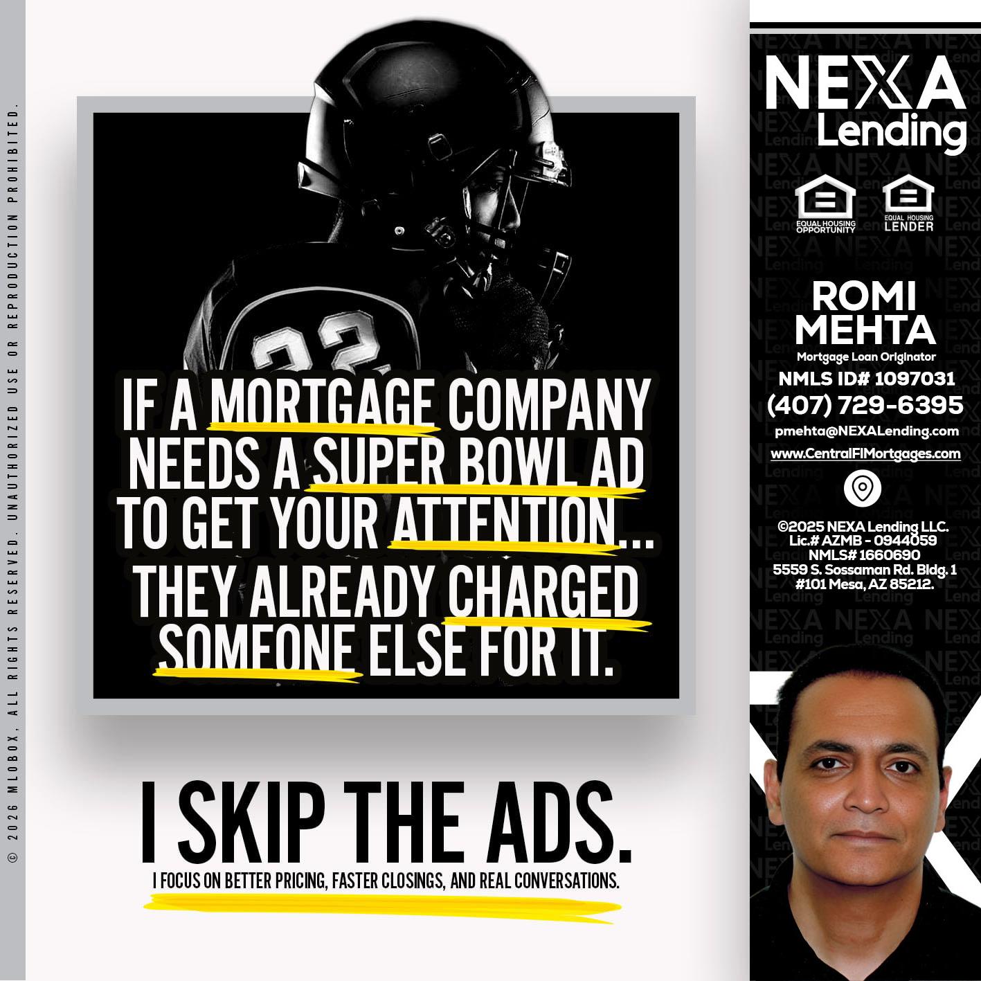 if a mortgage ad - Romi Mehta -Mortgage Loan Originator
