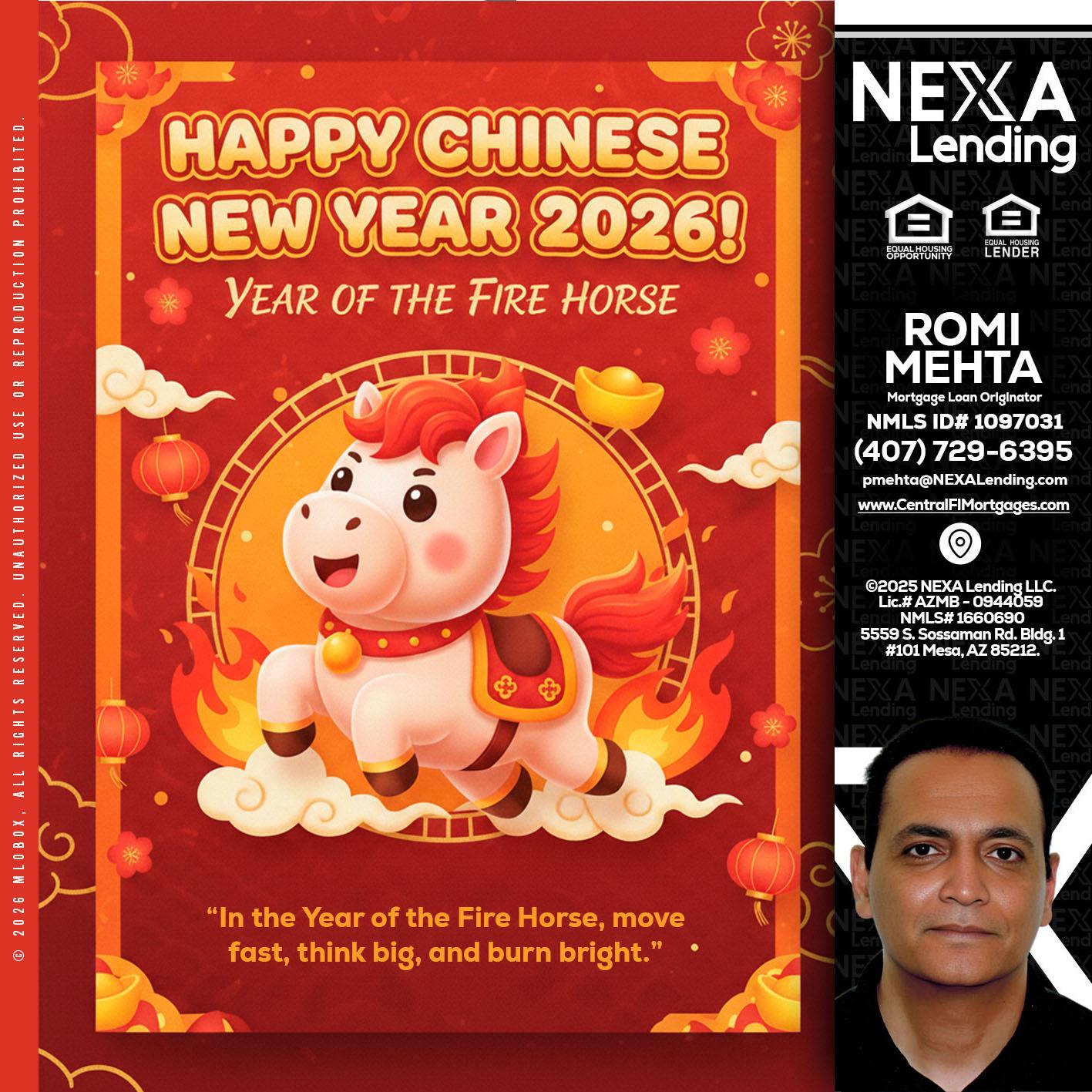 happy Chinese new year - Romi Mehta -Mortgage Loan Originator