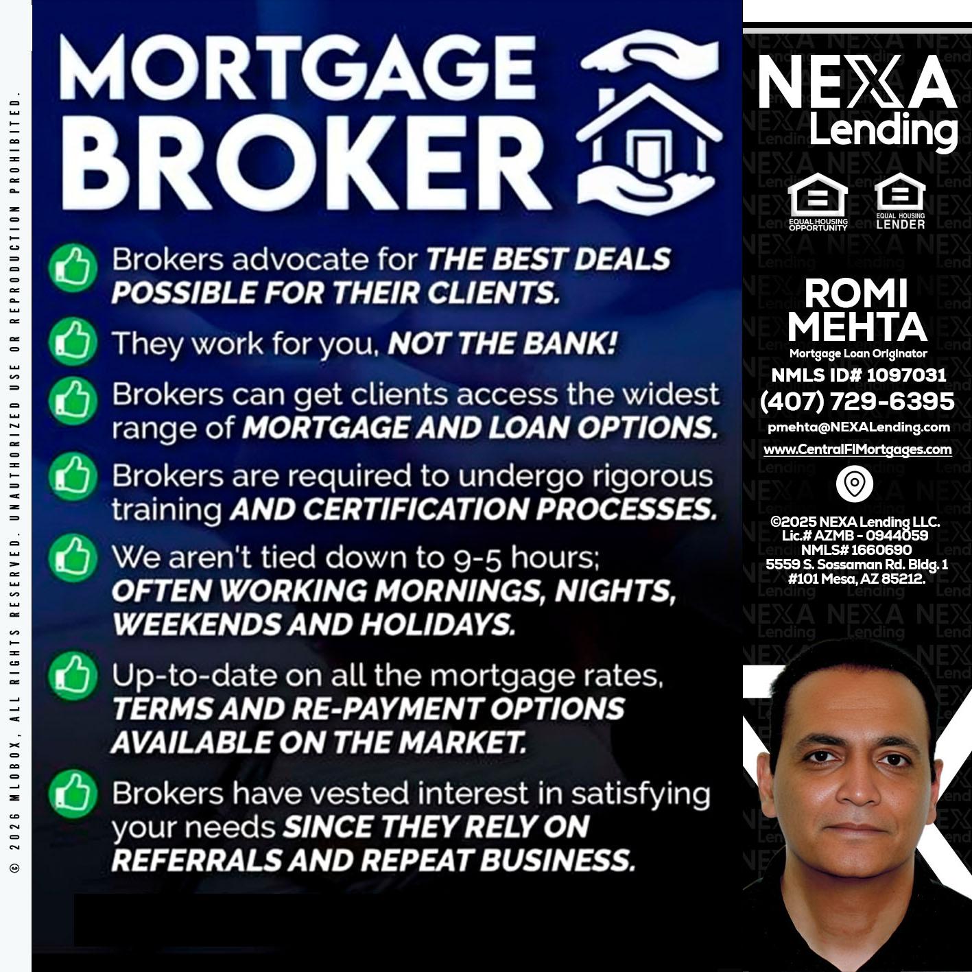 MORTGAGE BROKER - Romi Mehta -Mortgage Loan Originator