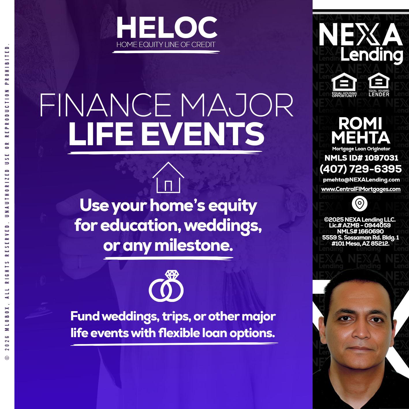 HELOC - Romi Mehta -Mortgage Loan Originator