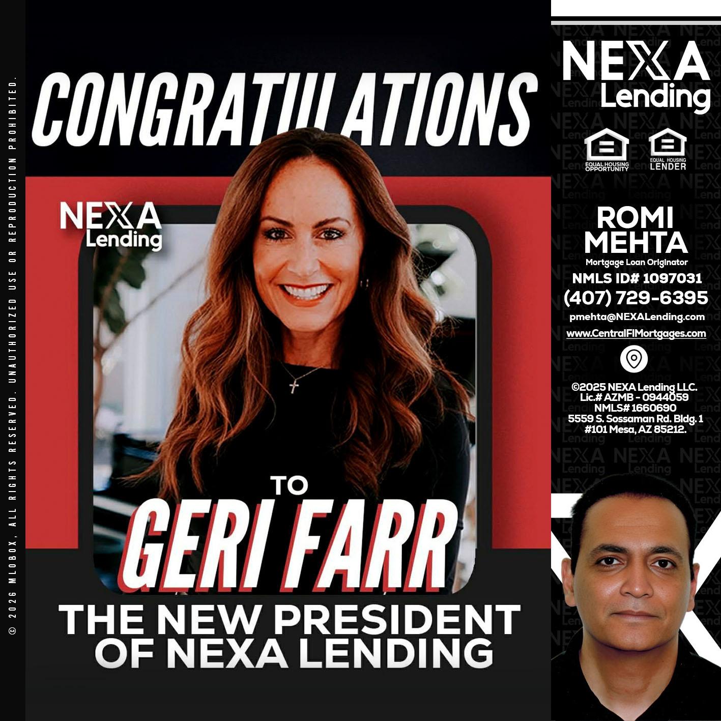 CONGRATULATIONS - Romi Mehta -Mortgage Loan Originator