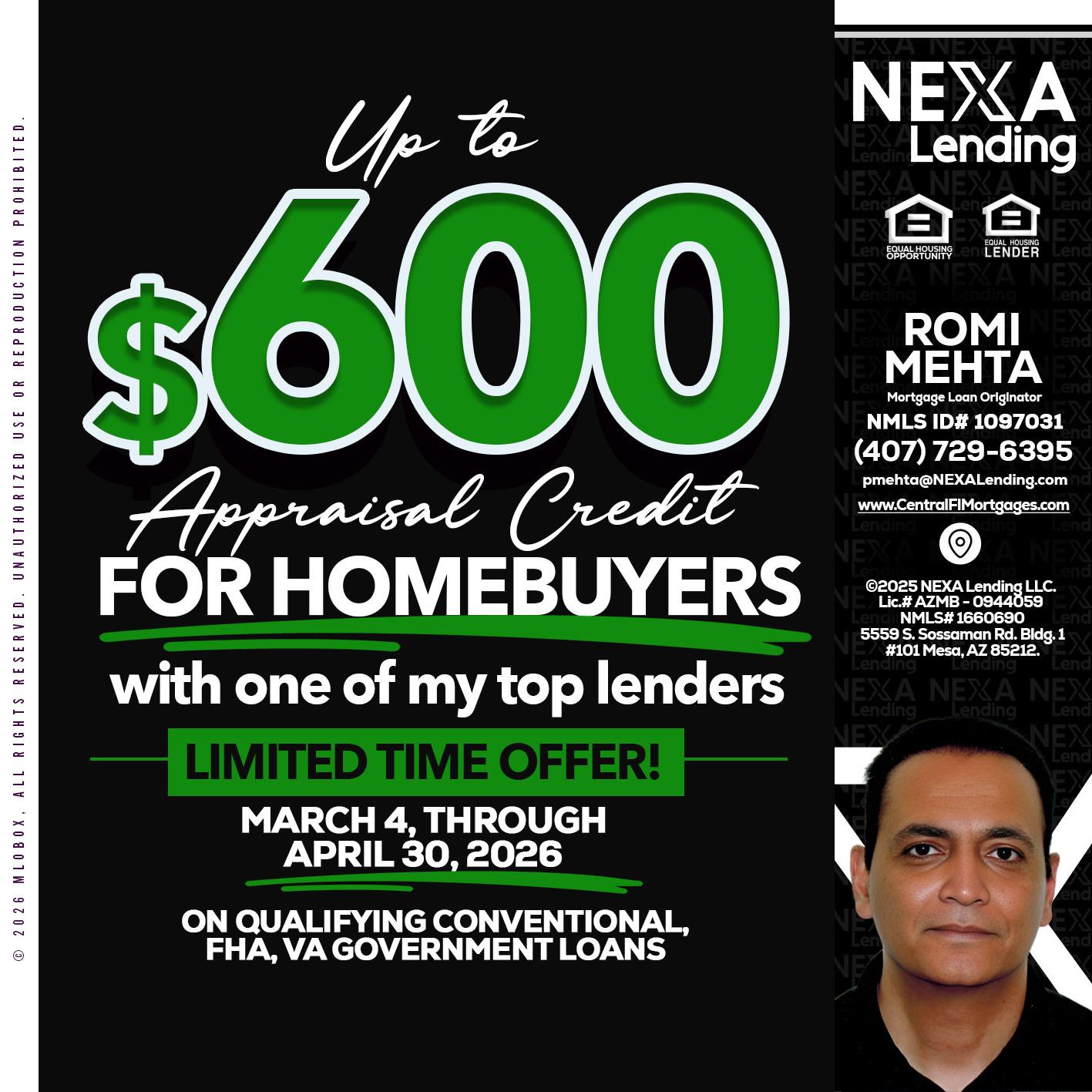 UP TO 600 - Romi Mehta -Mortgage Loan Originator