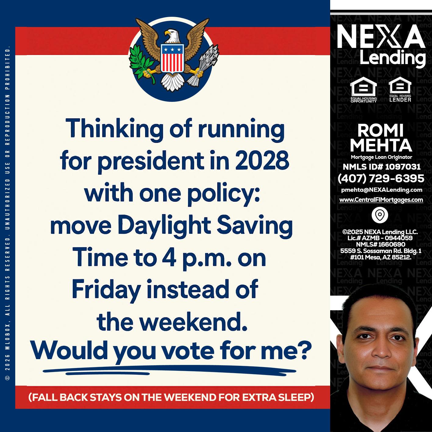 THINKING OF RUNING - Romi Mehta -Mortgage Loan Originator