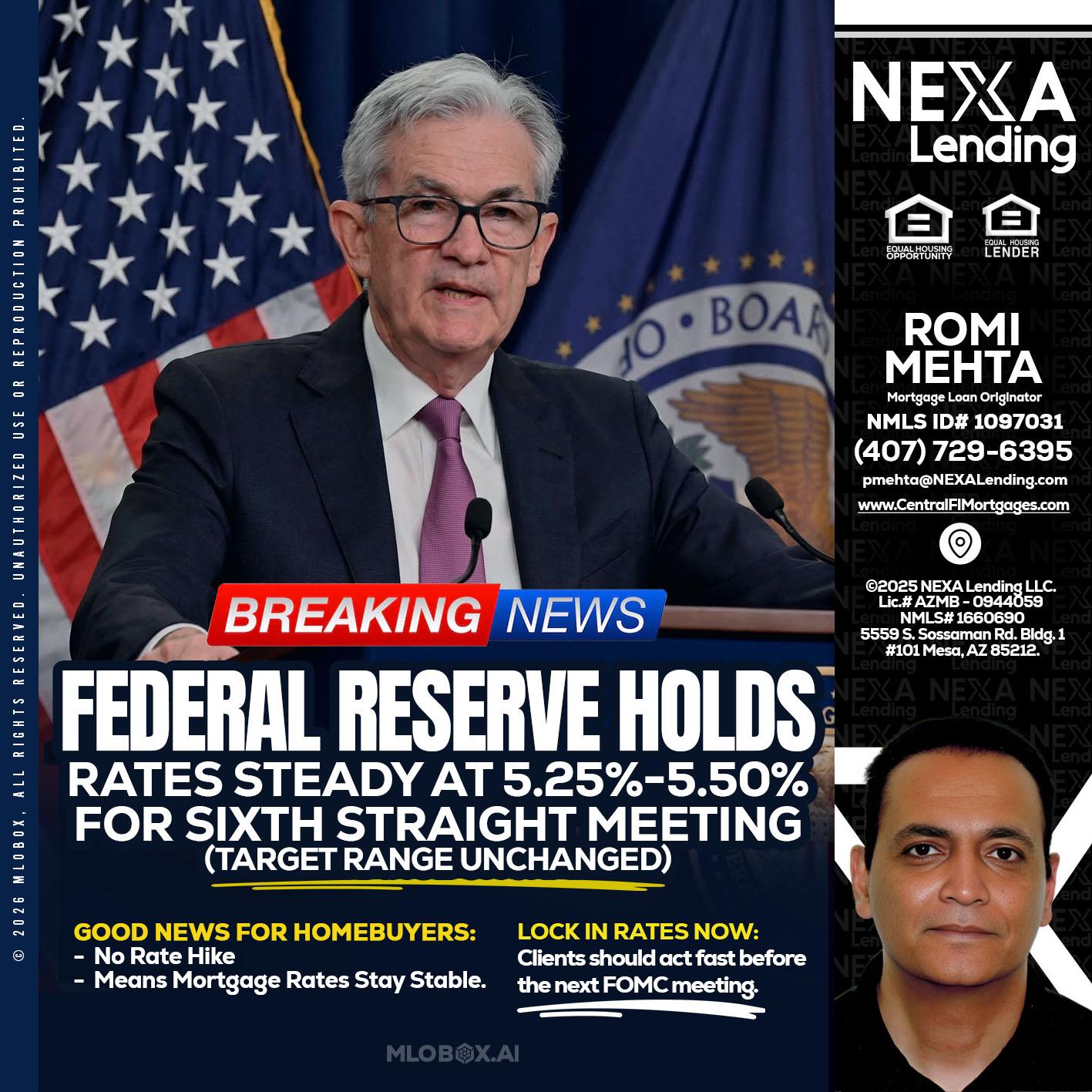 federal reserve - Romi Mehta -Mortgage Loan Originator