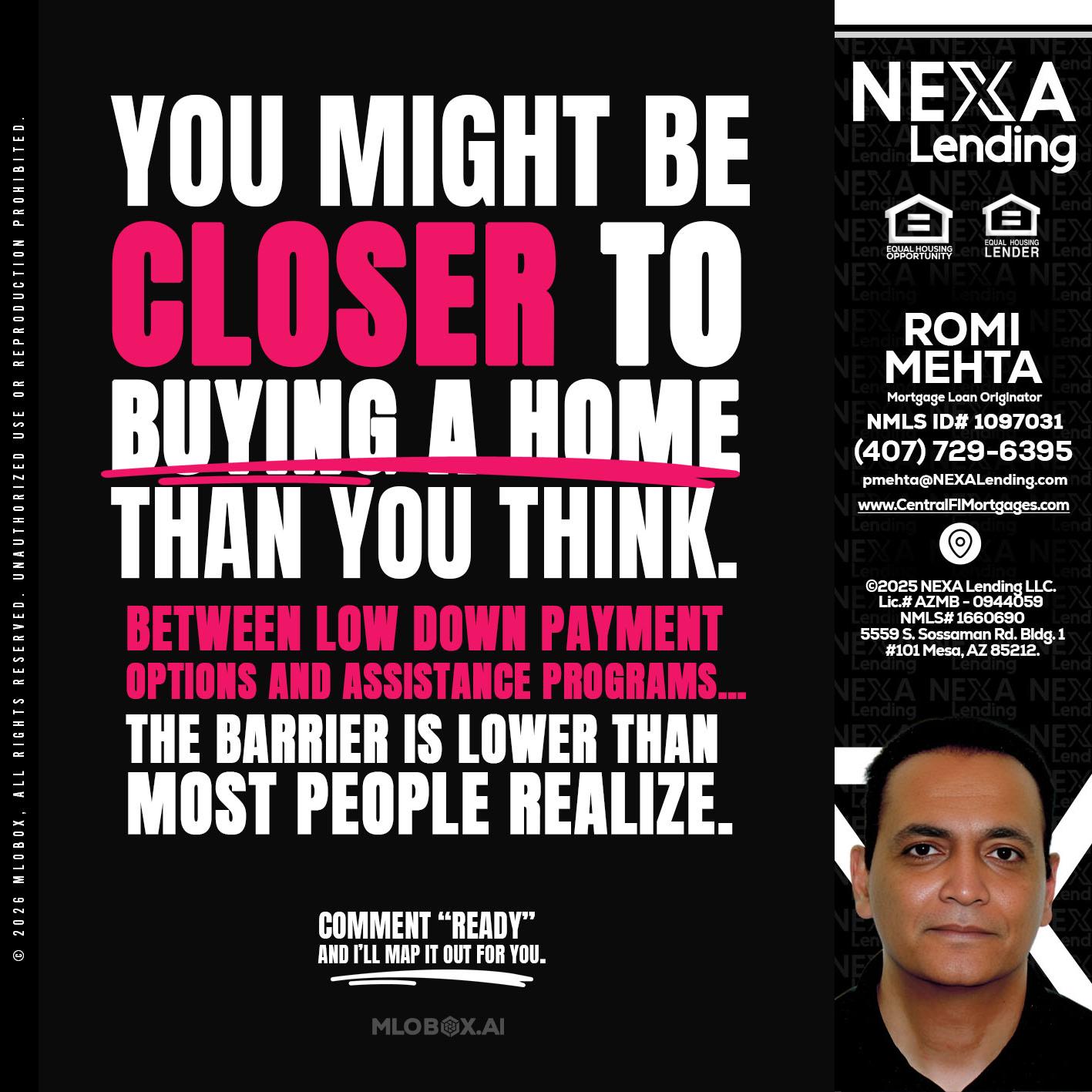 YOU MIGHT BE - Romi Mehta -Mortgage Loan Originator