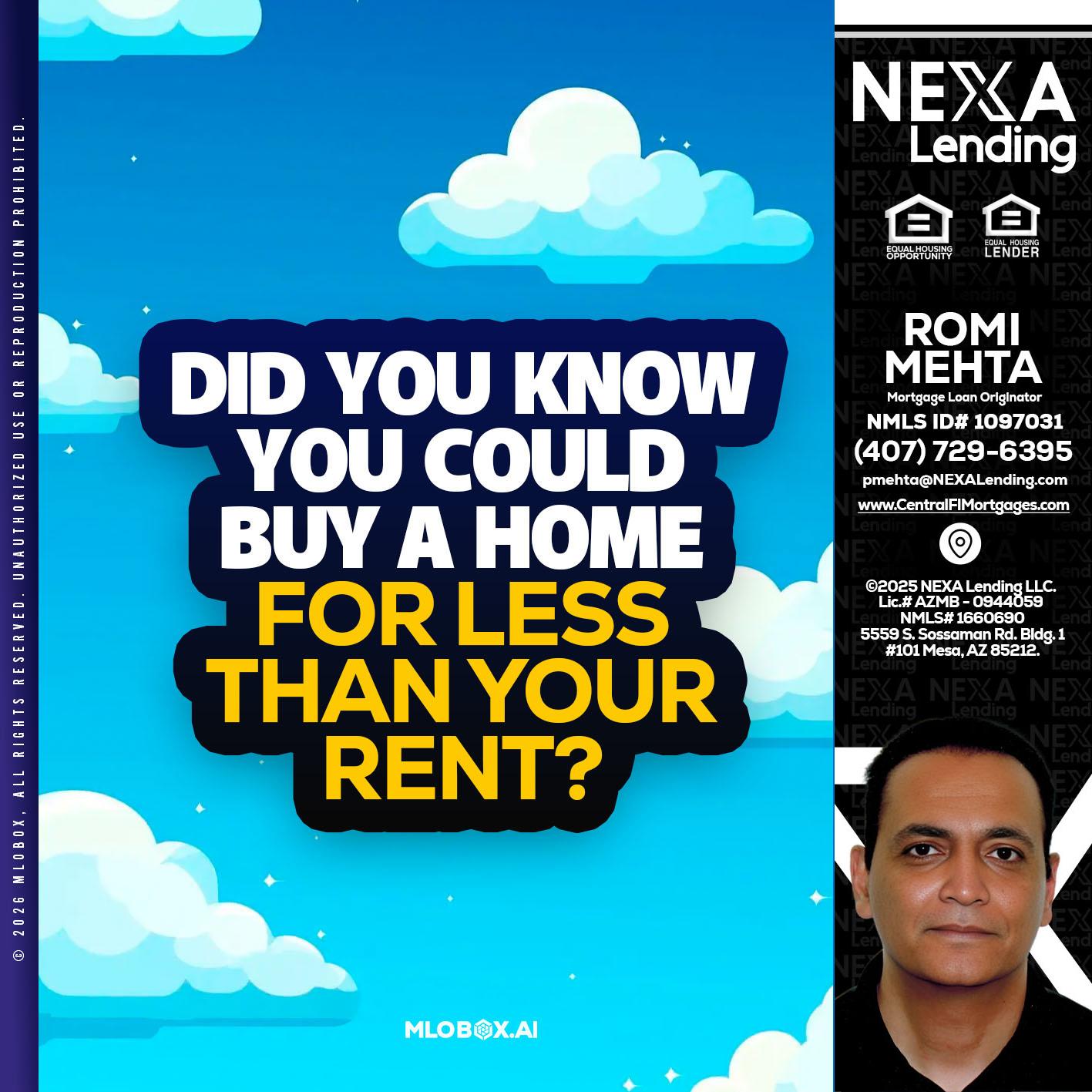 DID YOU KNOW - Romi Mehta -Mortgage Loan Originator