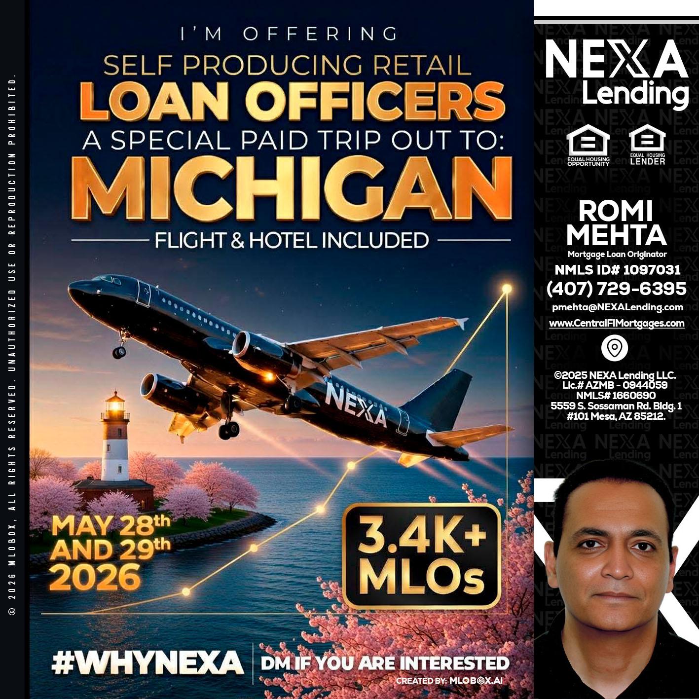 MICHIGAN TRIP - Romi Mehta -Mortgage Loan Originator