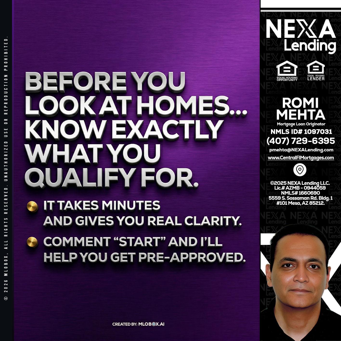 BEFORE YOU - Romi Mehta -Mortgage Loan Originator