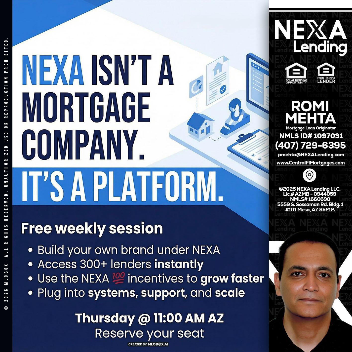 NEXA ISNT - Romi Mehta -Mortgage Loan Originator