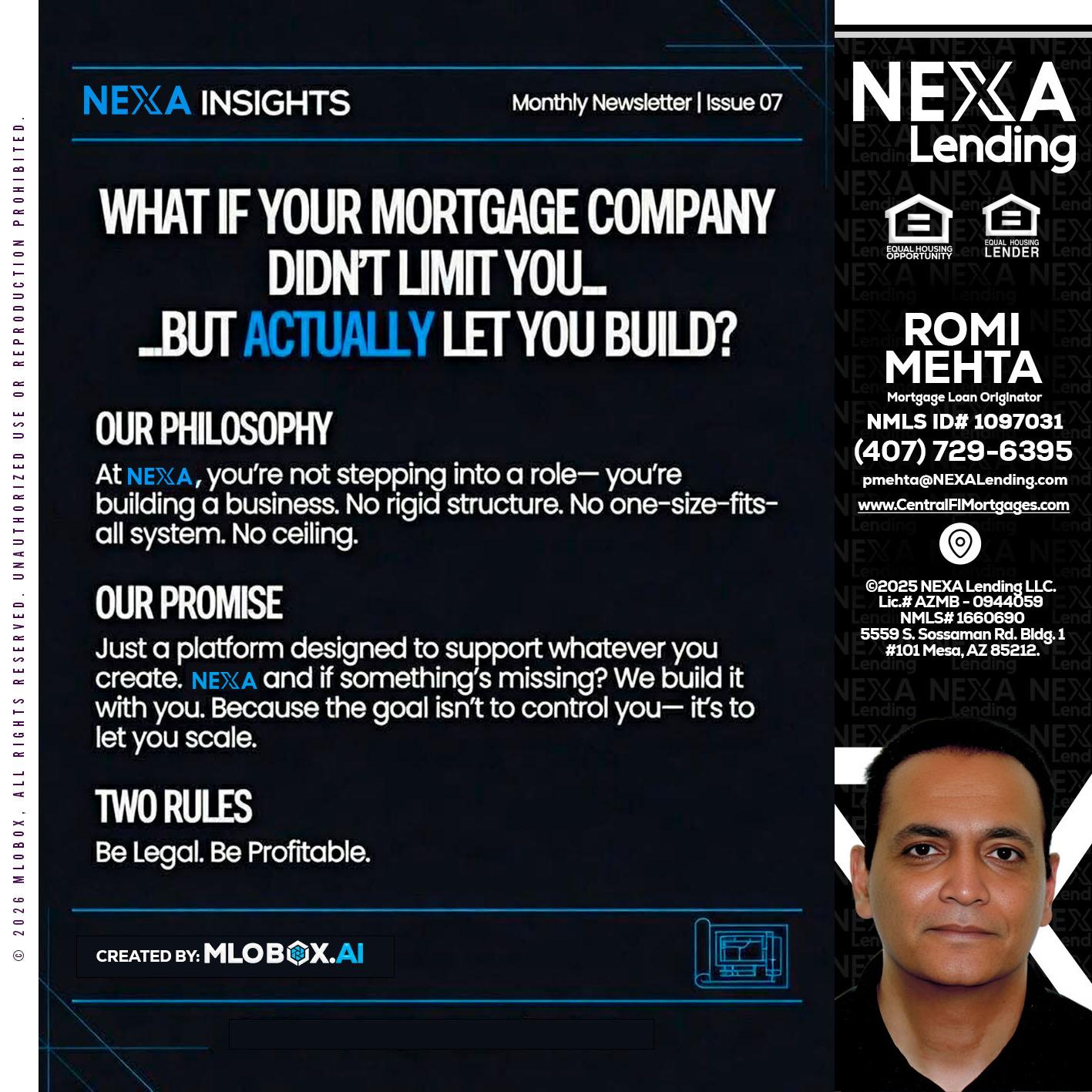 NEXA INSIGHTS - Romi Mehta -Mortgage Loan Originator