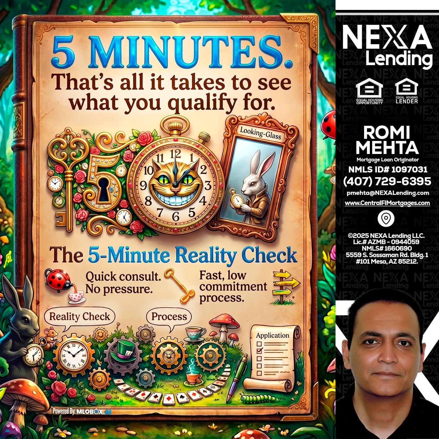 Reality Check! - Romi Mehta -Mortgage Loan Originator
