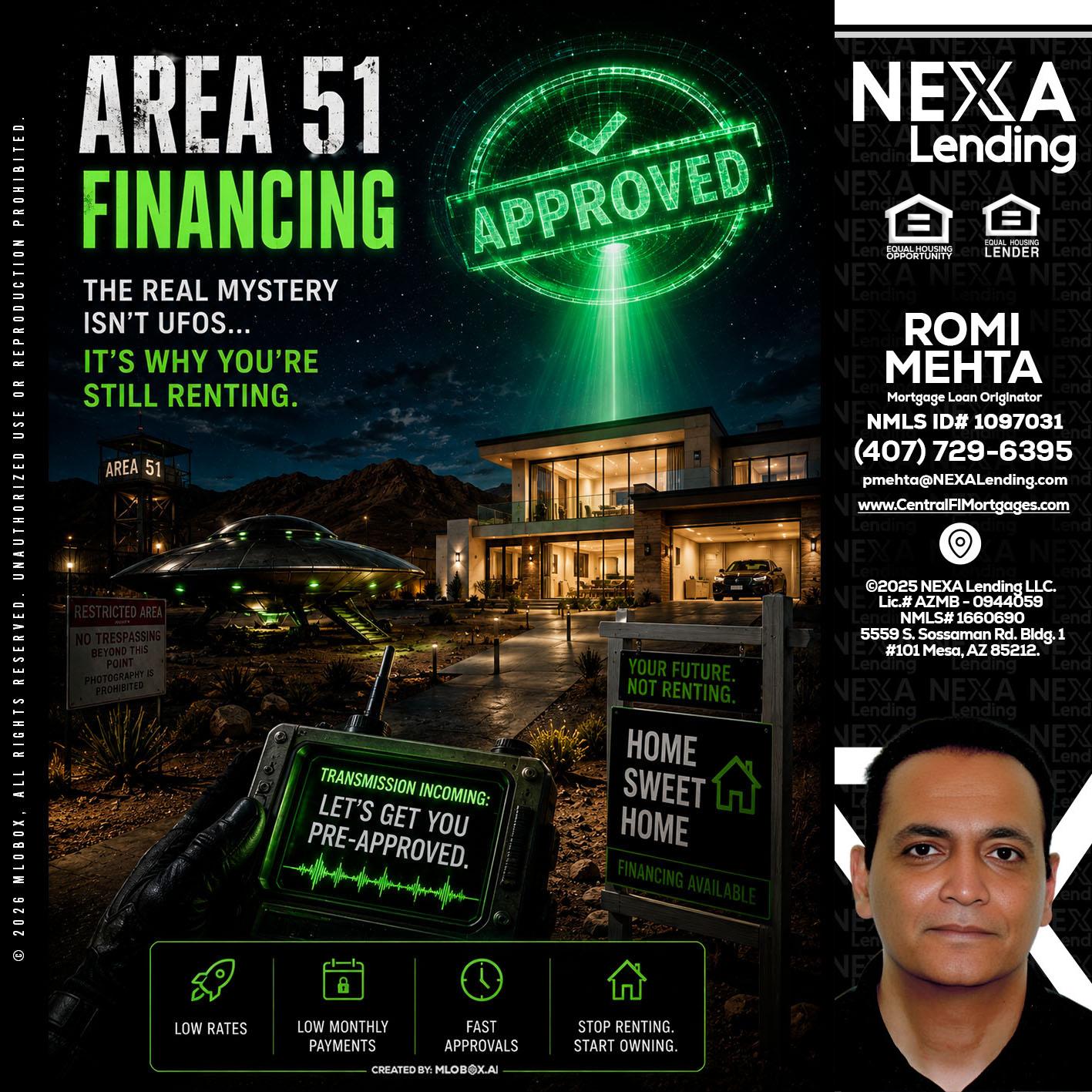 AREA 51 - Romi Mehta -Mortgage Loan Originator