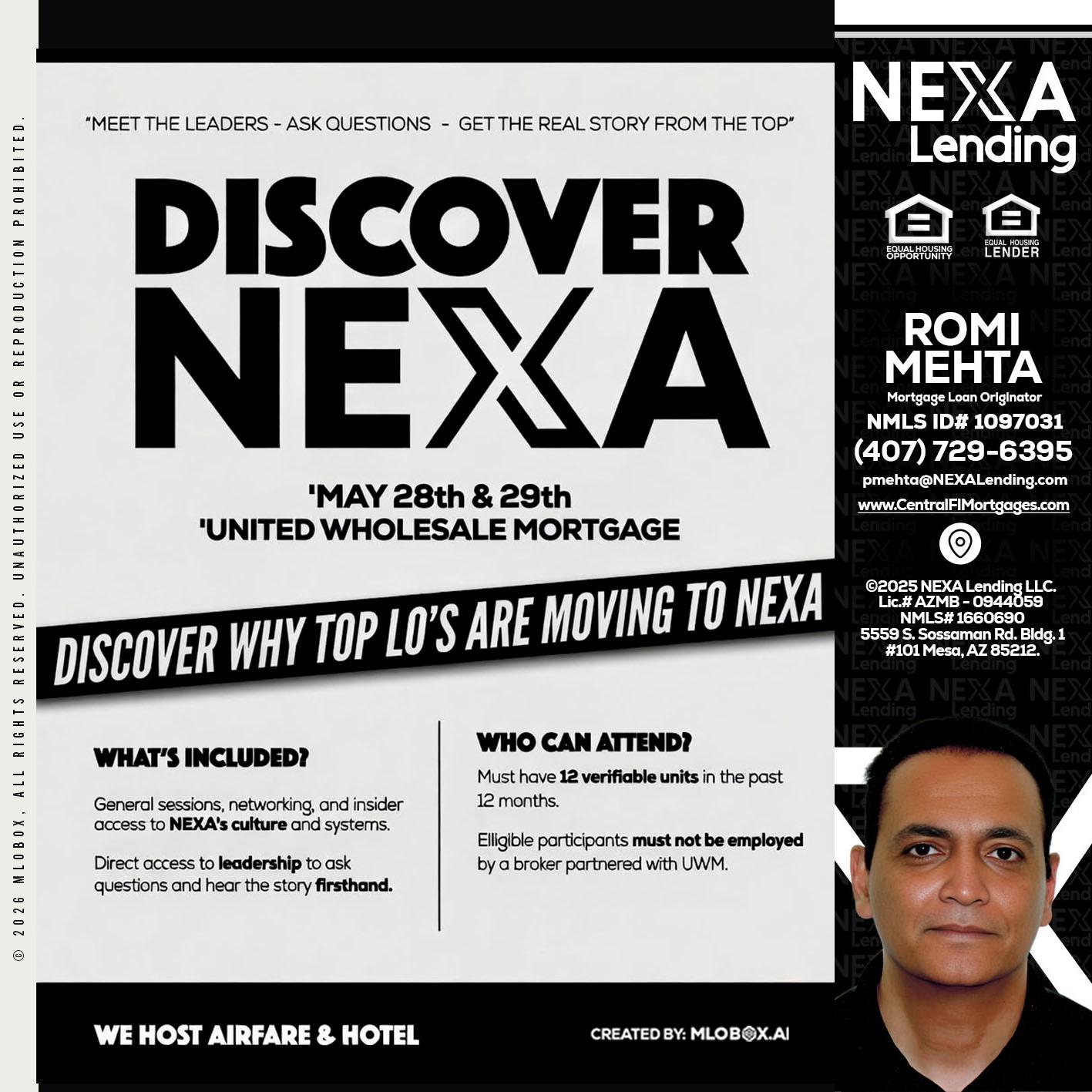 DISCOVER NEXA - Romi Mehta -Mortgage Loan Originator