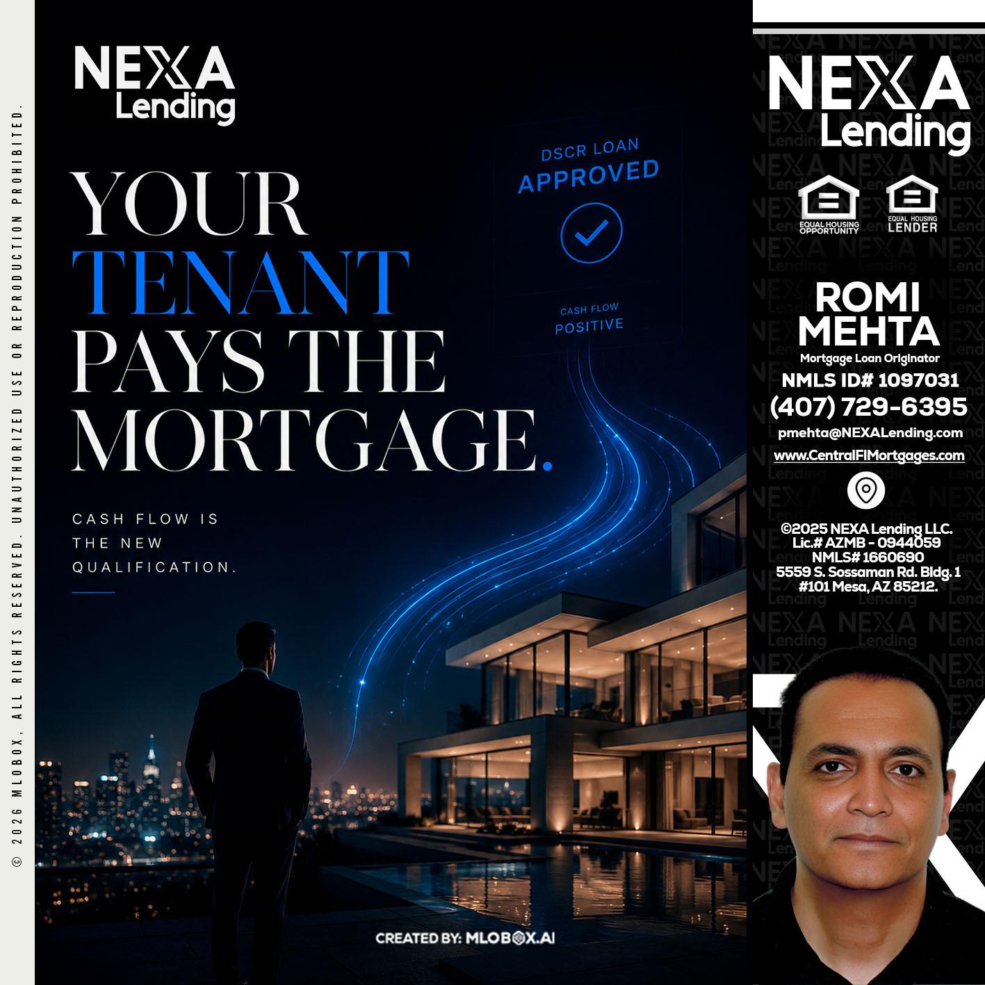 DSCR LOANS - Romi Mehta -Mortgage Loan Originator