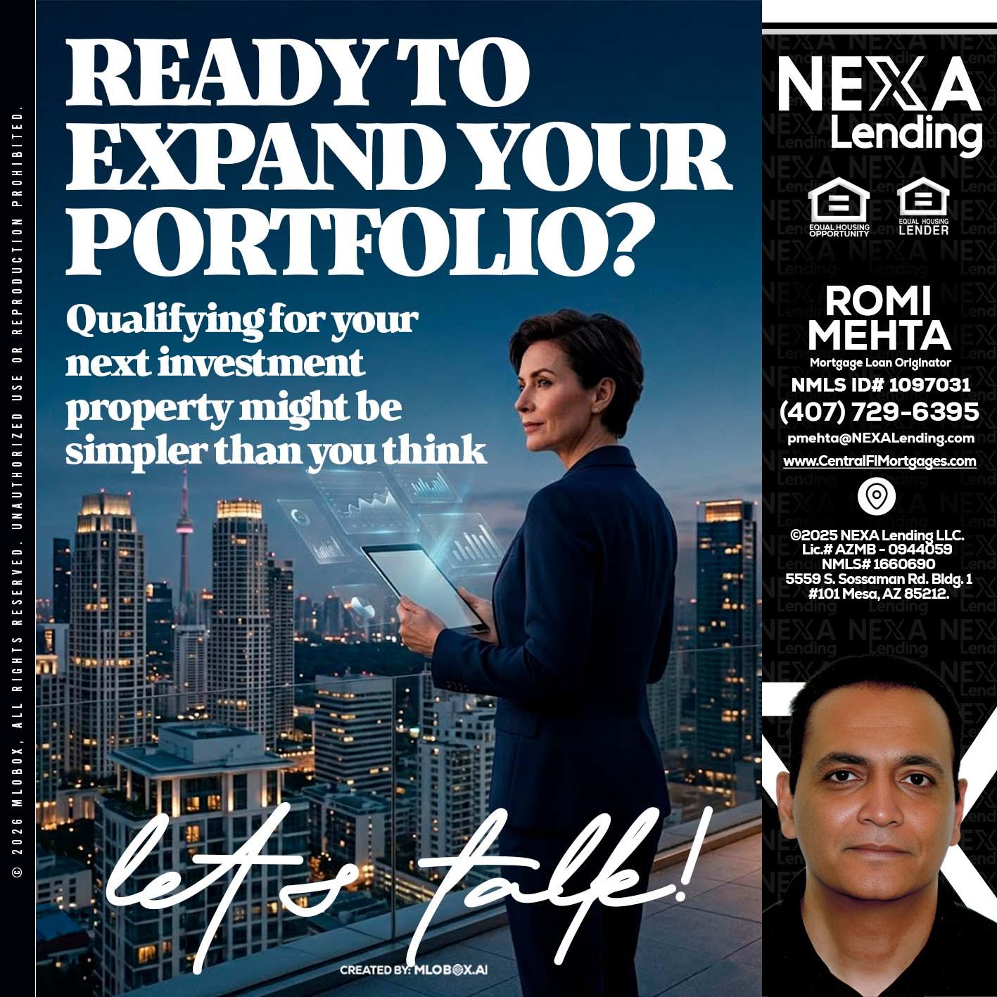 READY TO EXPAND - Romi Mehta -Mortgage Loan Originator