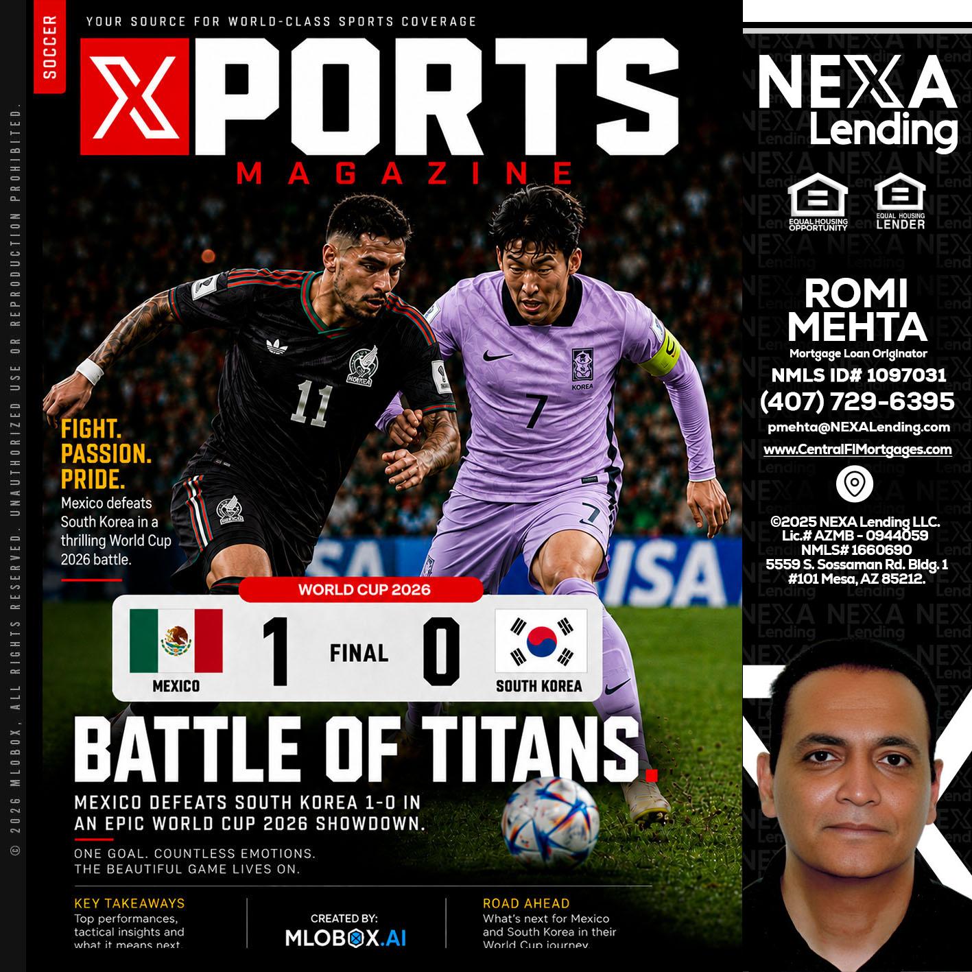 XPORTS MAGAZINE - Romi Mehta -Mortgage Loan Originator