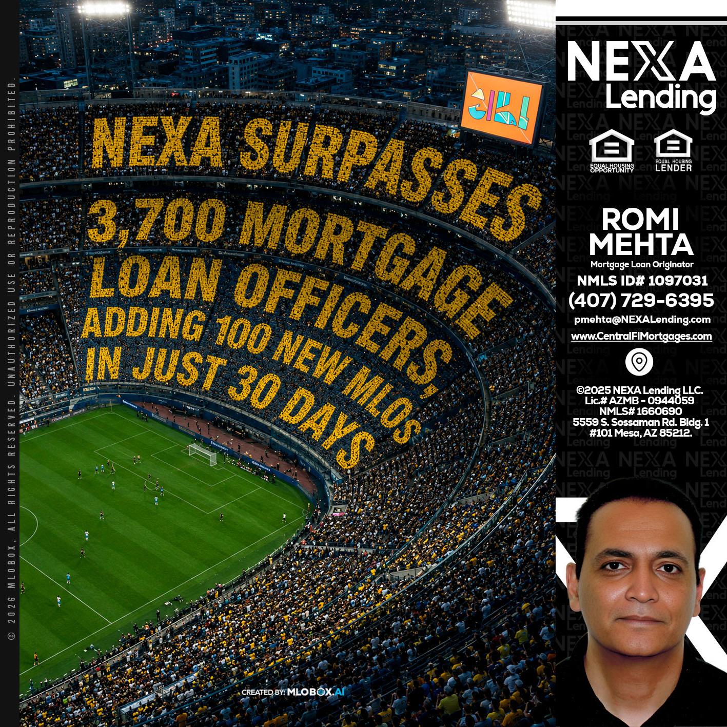 NEXA SURPASSES - Romi Mehta -Mortgage Loan Originator