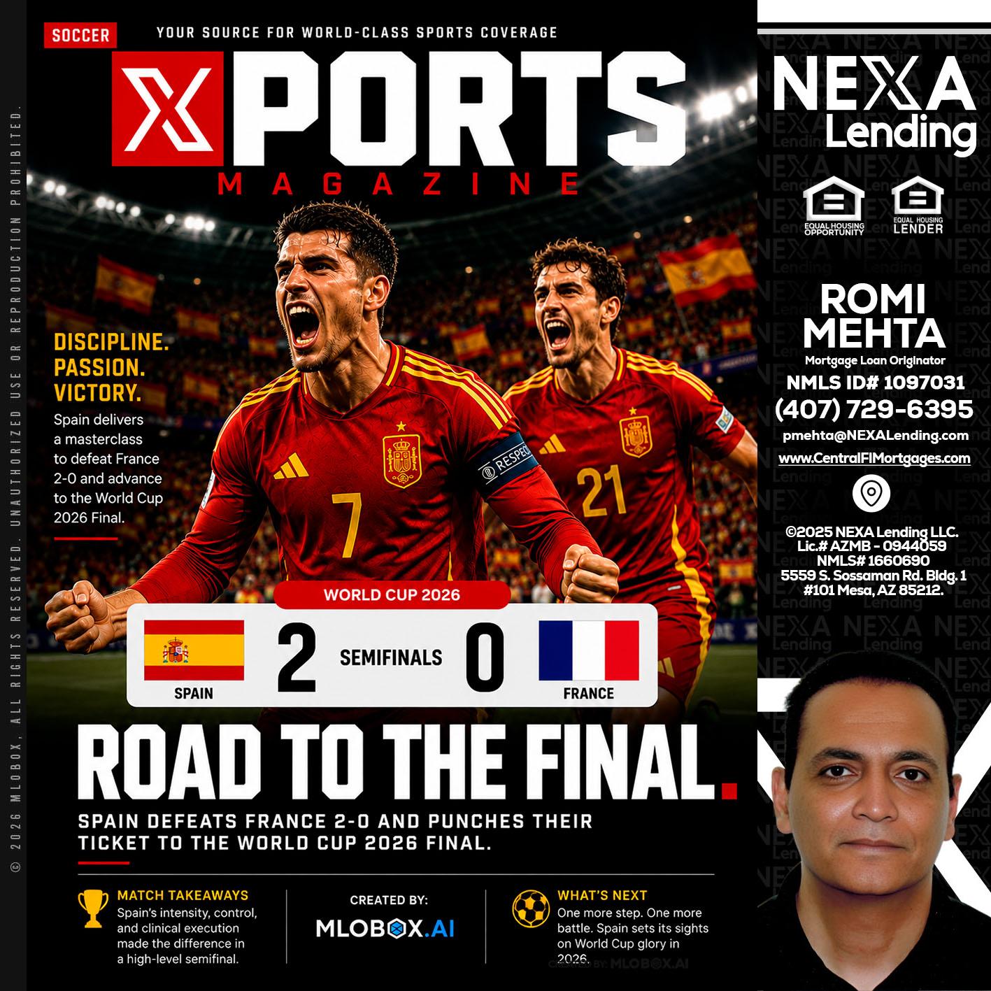 XPORTS WORLD CUP 2026 - Romi Mehta -Mortgage Loan Originator