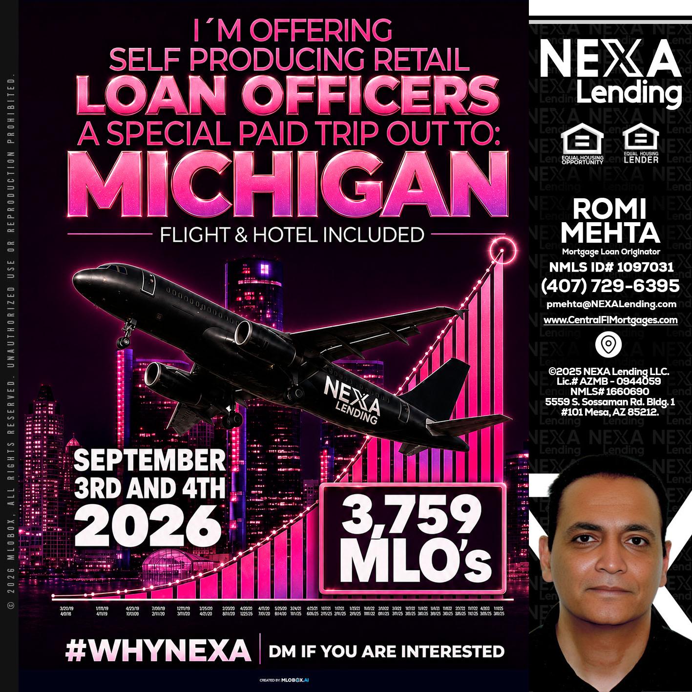 MICHIGAN TRIP - Romi Mehta -Mortgage Loan Originator