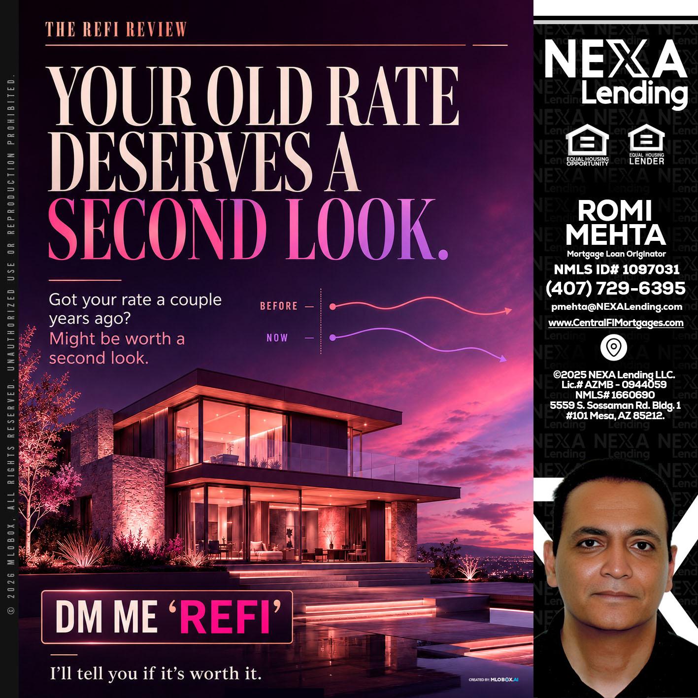YOUR OLD - Romi Mehta -Mortgage Loan Originator