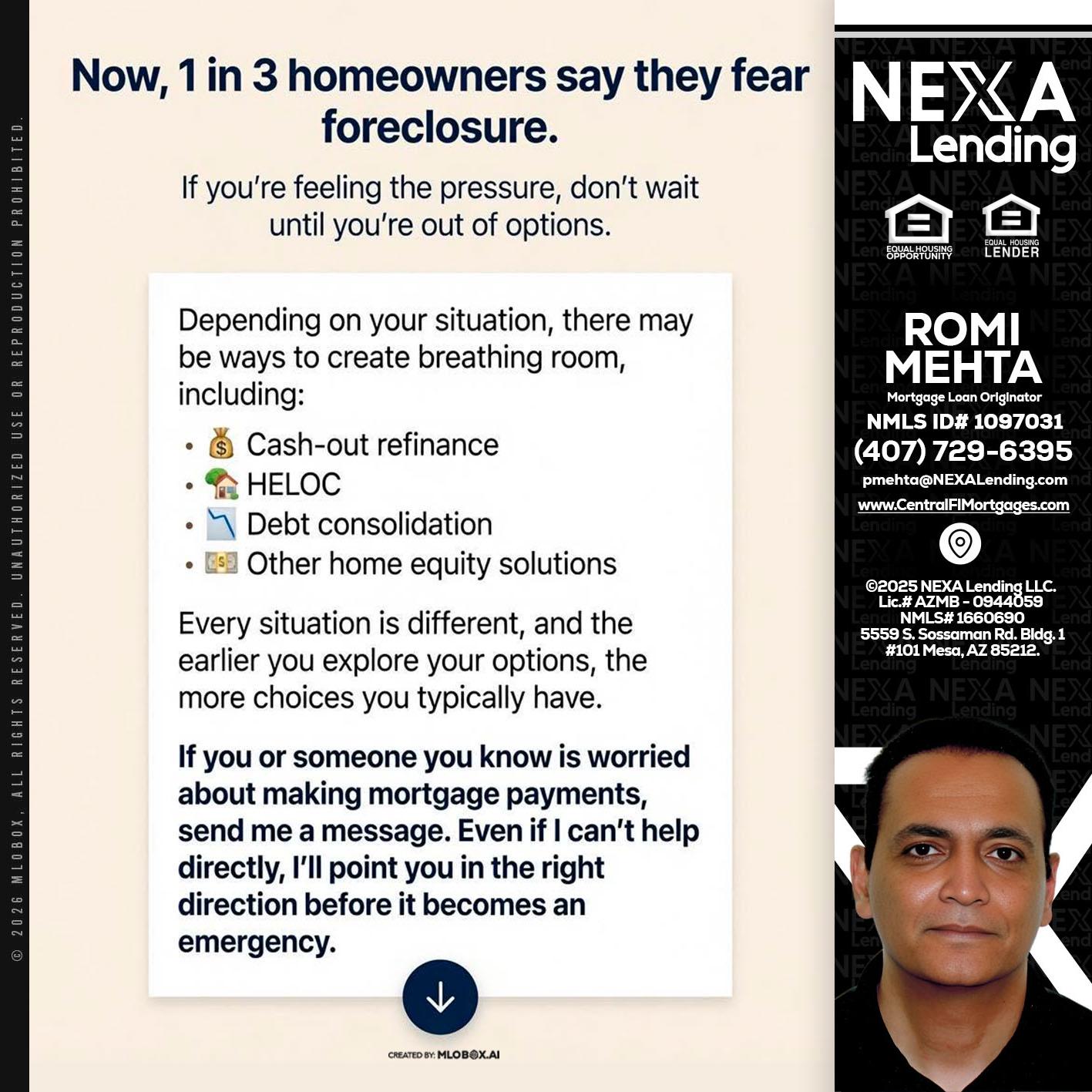 NOW, 1 IN 3 - Romi Mehta -Mortgage Loan Originator